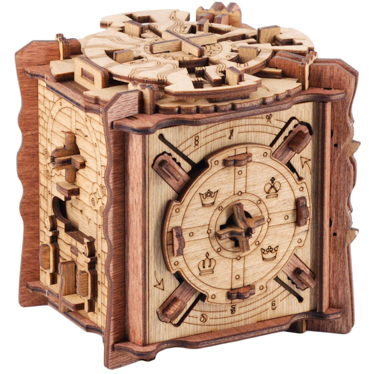 iDventure Cluebox - The Trial of Camelot - Escape Room Game - Puzzle Box - 3D Wooden Puzzle - sequential Puzzle - 3D Puzzles for Adults - Brain Teaser - Birthday Gift Gadget for Men - Money Box iDventure