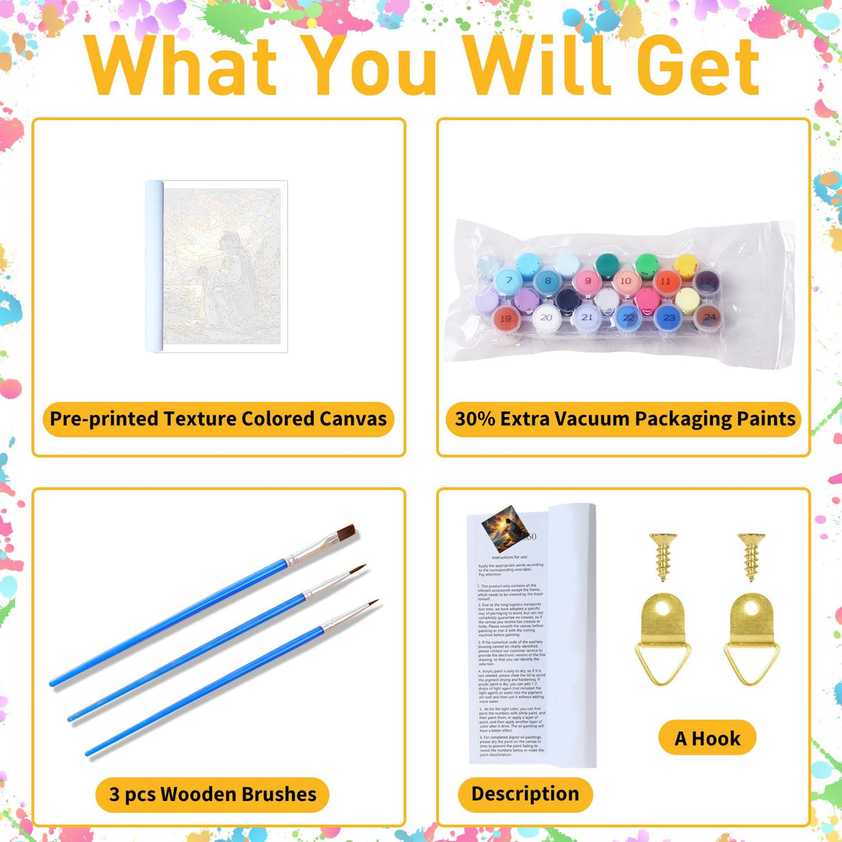 Paint by Numbers Kit for Adults, Jesus Paint by Numbers Kit for Adults Beginners, DIY Acrylic Painting on Canvas for Home Wall Art Decor(16x16Inch Mandun