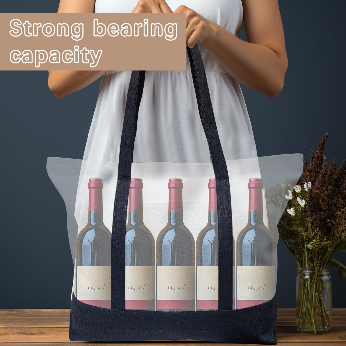 OKBA 10 PCS Stylish canvas tote bags for women,blank large size tote bag With zipper,sublimation tote bag with pockets OKBA