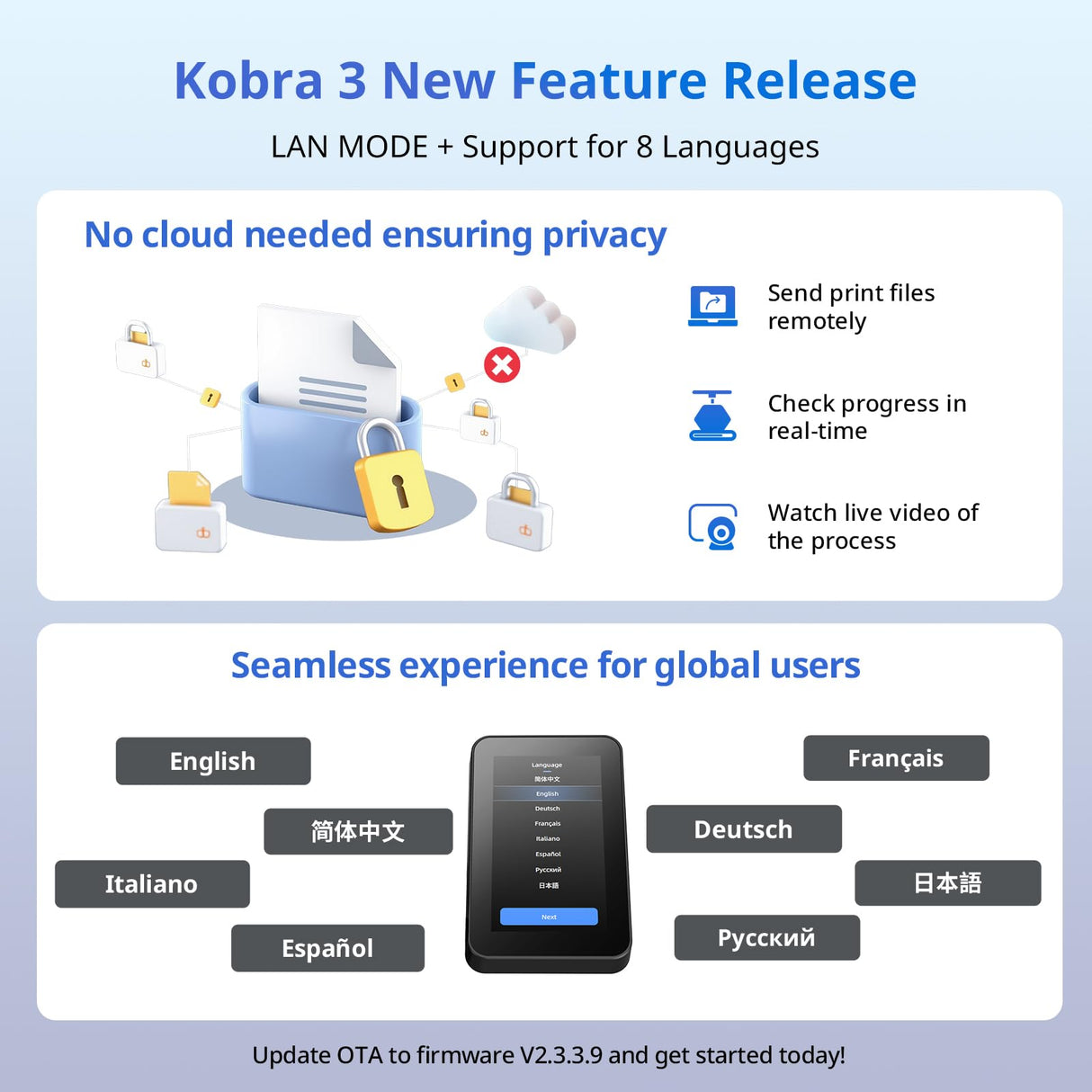 Anycubic Kobra 3 3D Printer Only, Max 600mm/s Print Speed Full-auto Calibration Details Better, Multi-Color 3D Printing Need with Additional Anycubic ACE Pro, Explore Endless Fun 9.8"x9.8"x10.2" ANYCUBIC