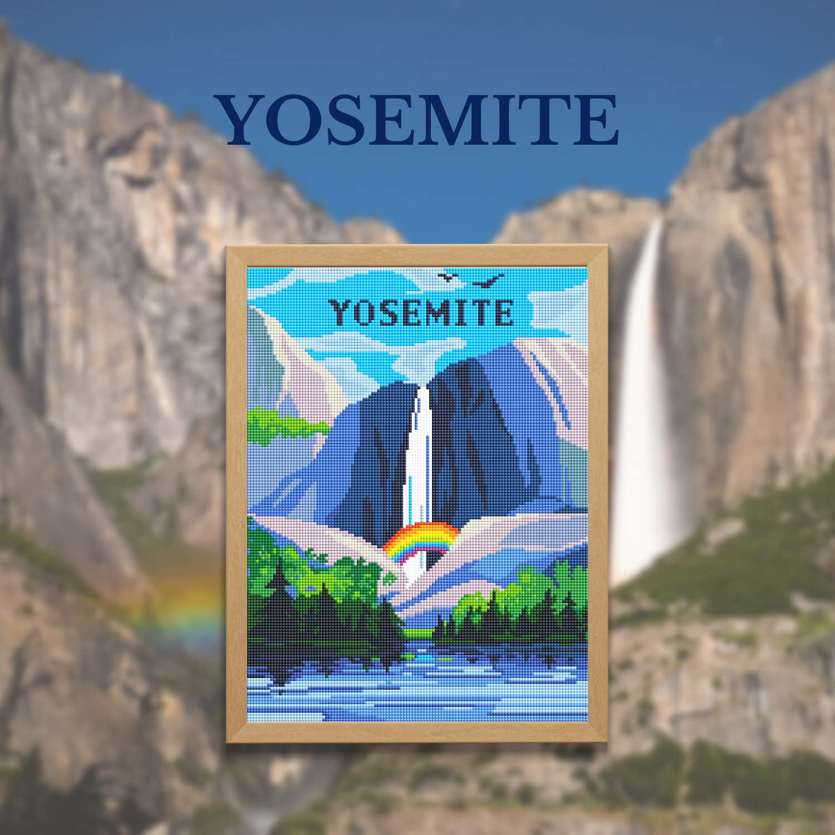 Neopalette Diamond Painting Kits for Adults, Art and Craft, Full Drill Diamond Painting Abstract, DIY 5D Diamond Art Craft, Square Diamond (National Park 1) Neopalette