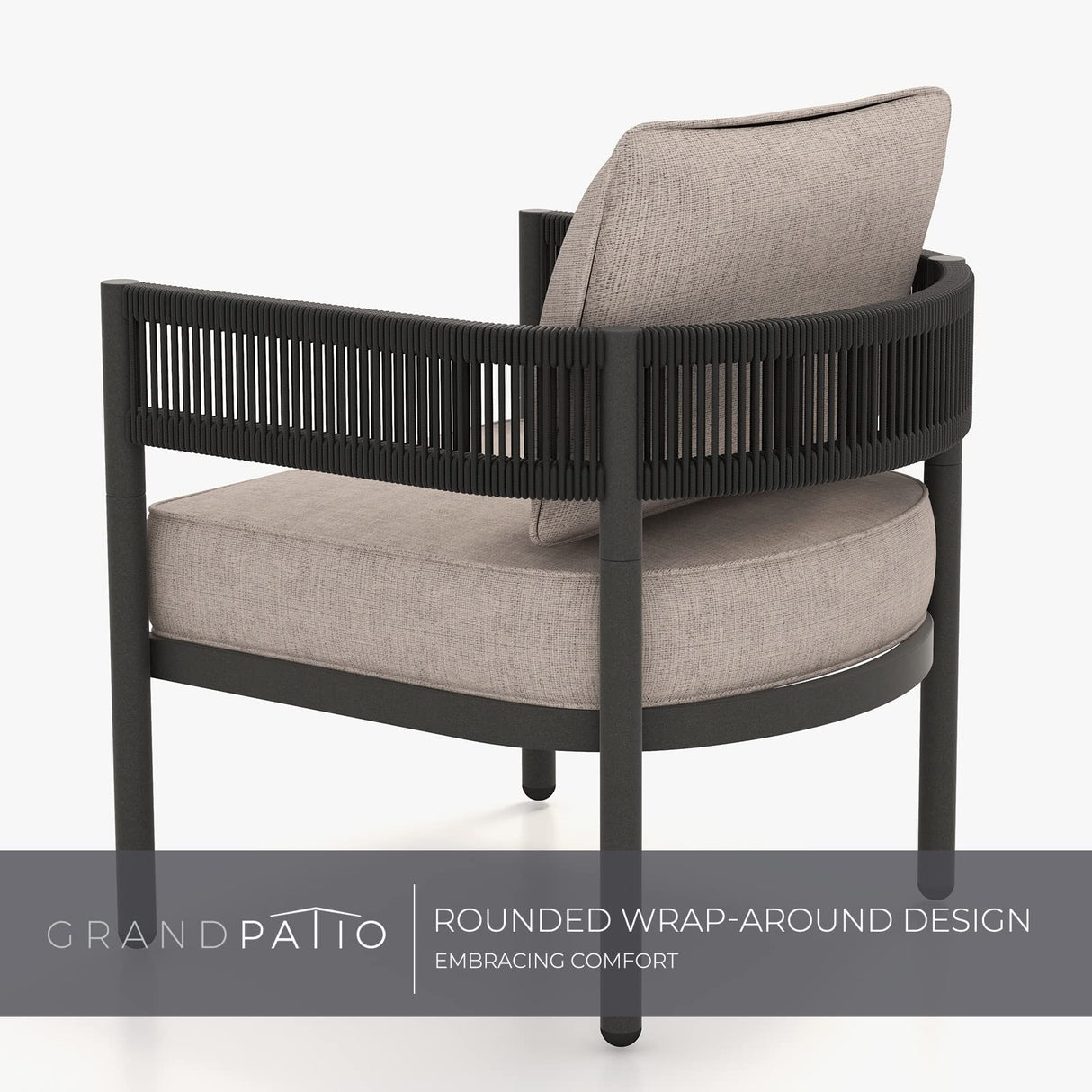 Grand patio 6-Piece Wicker Outdoor Furniture Set with Beige Thick Cushions and Coffee Table, Patio Sofa Conversation Set for Backyard, Balcony, Garden Grand patio