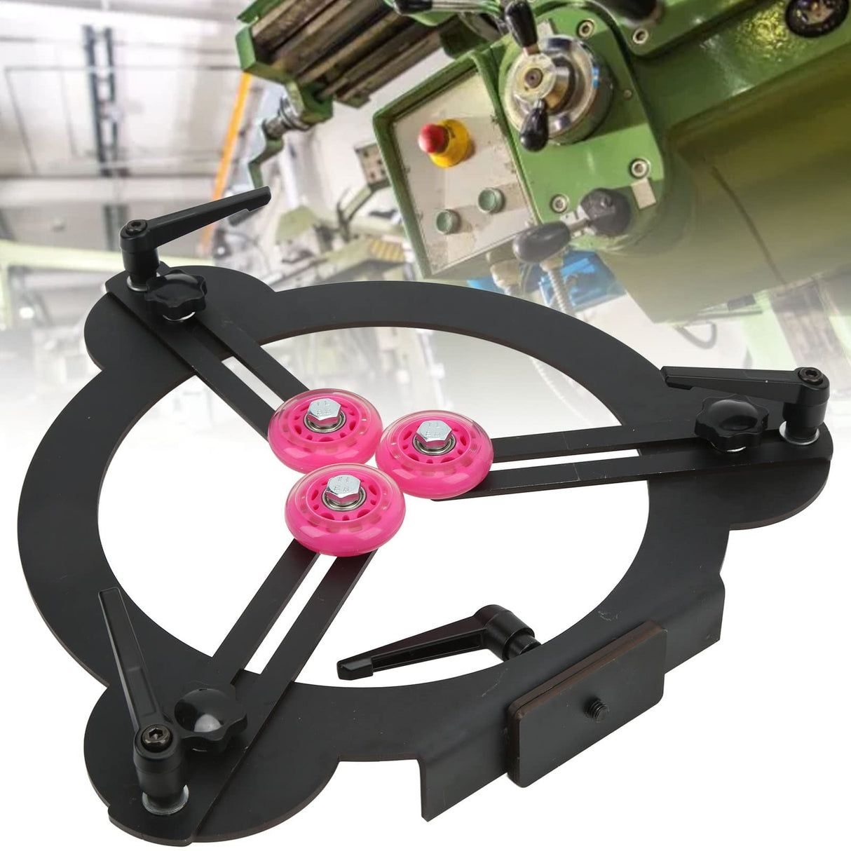 Steady Rest, Woodturning Steady Rest, 0.39-4.72in Round Metal Turning Tools for Wood Lathe Parts Accessories, Tools FTVOGUE