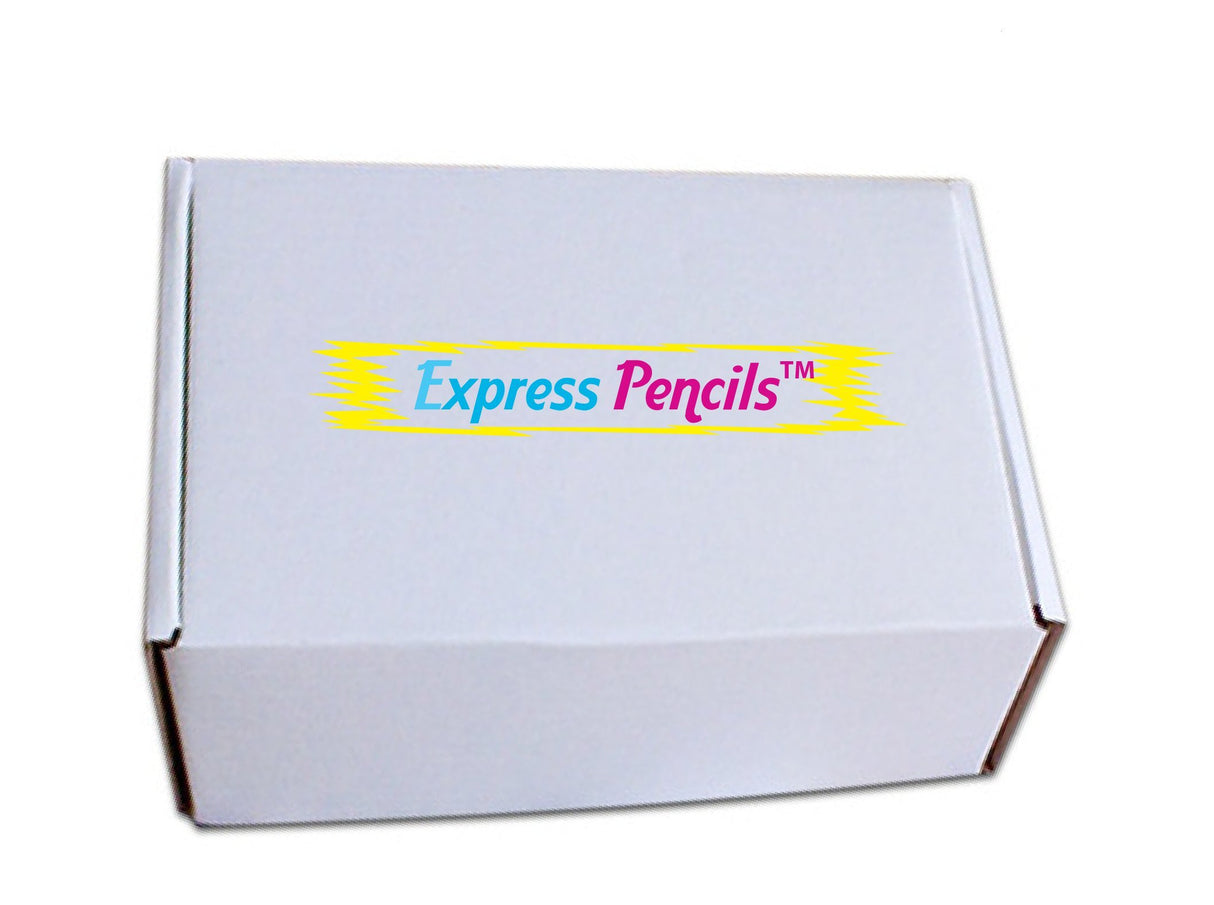 Express Pencils™ Personalized Pencils - Round - Custom Imprinted with name or message - Made in Usa - Customizable -12 piece pkg (Pastel Pink) Express Pencils