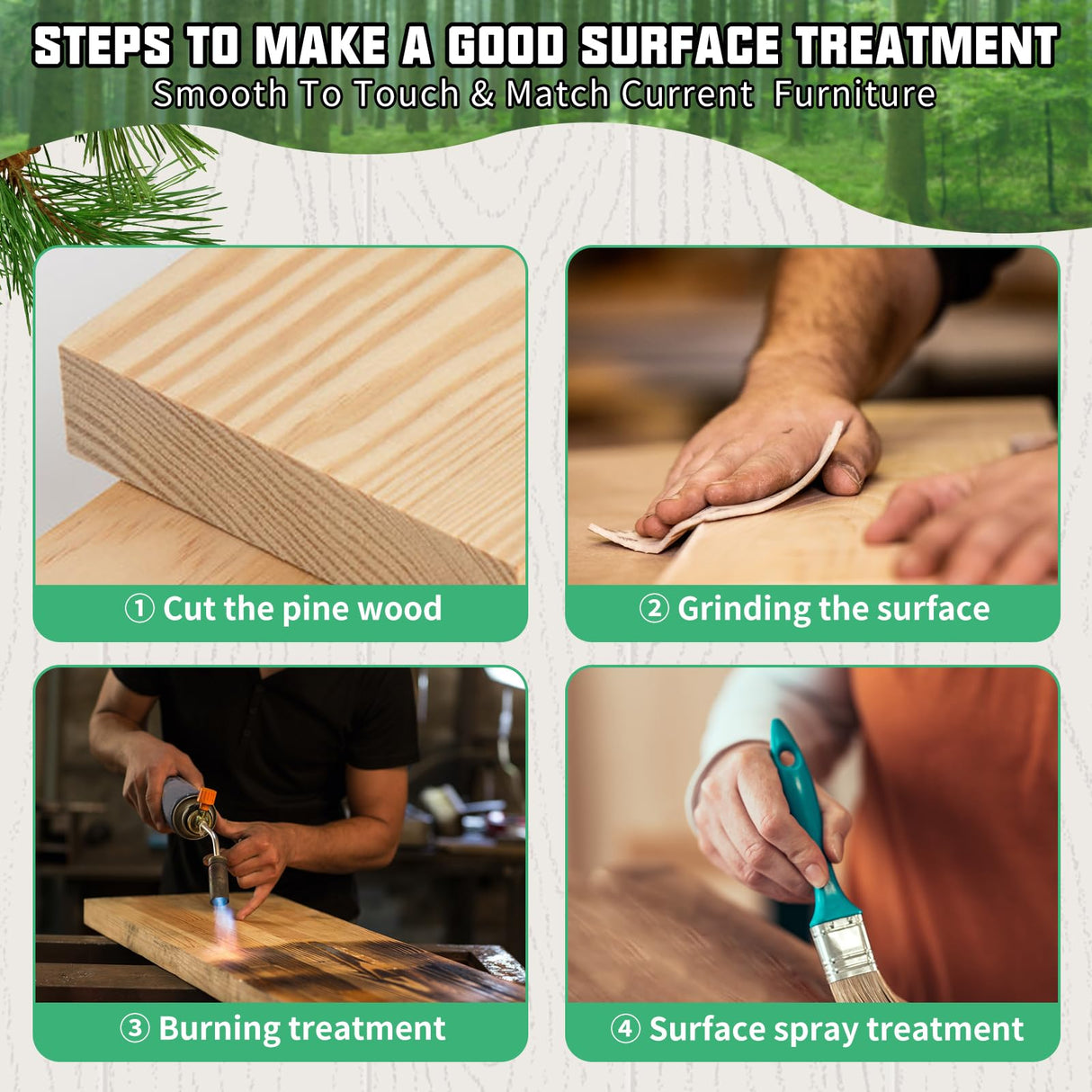 Long wooden step stool, 2 steps wood stool with non-slip pads for kitchen high bed for kids, adults and elderly (26.8" L*20.1" W*11.8" H) yeezoo