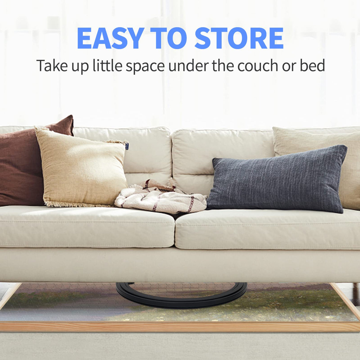 WOOD CITY Puzzle Board, 1000 Piece Wooden Jigsaw Puzzle Board with Drawers, 30” x 22” Portable Puzzle Table with Covers and Lazy Susan, Rotating Jigsaw Puzzle Table for Kids and Adults WOOD CITY