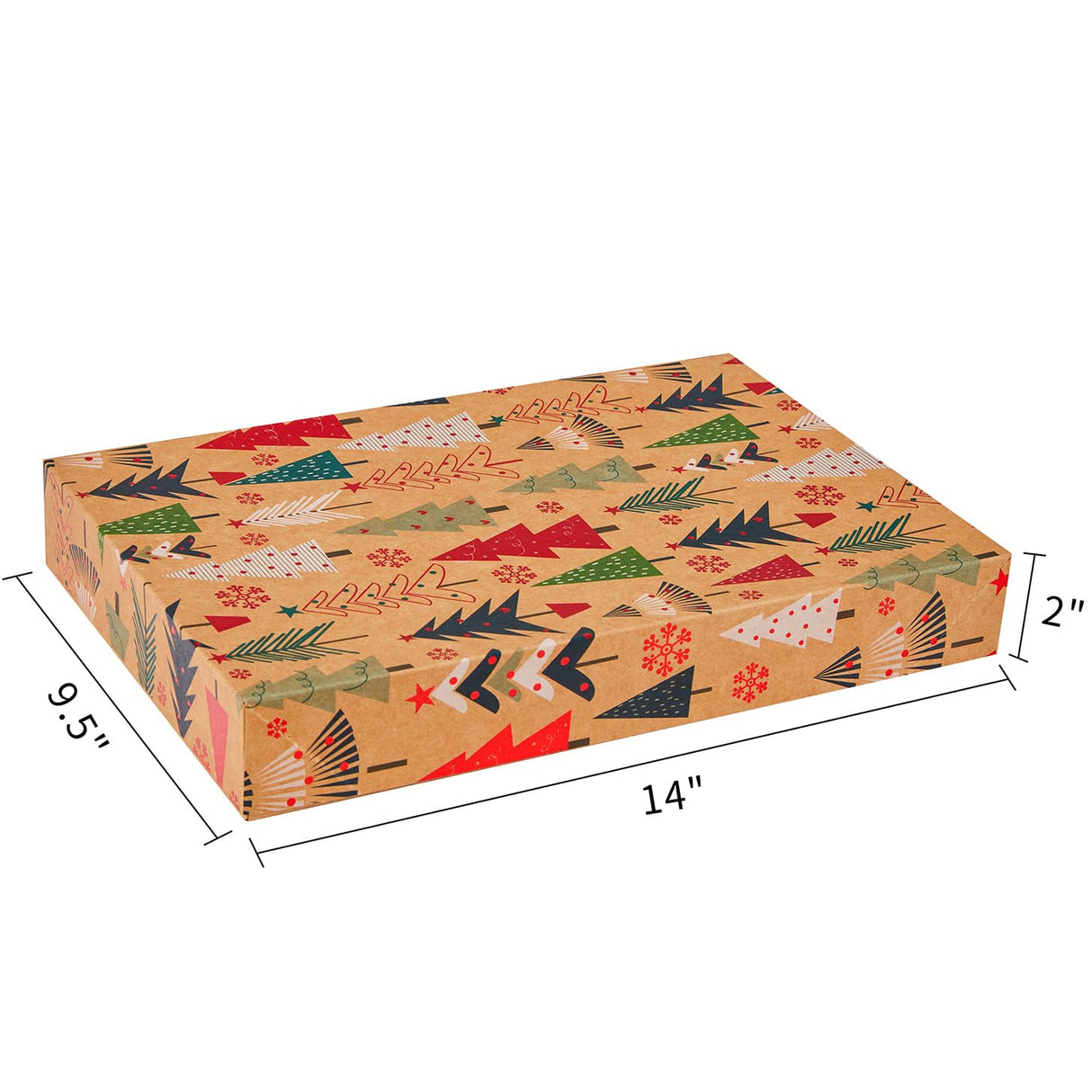 SUNCOLOR 12 Pack 14" Brown Large Christmas Gift Boxes With Lids For Clothes Presents SUNCOLOR