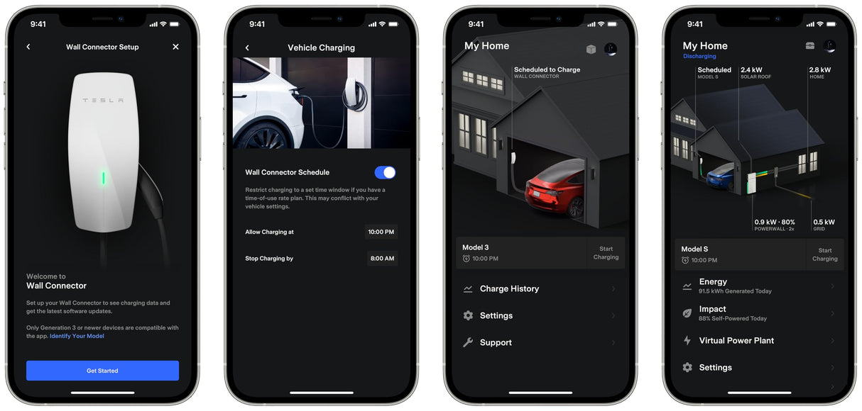 Tesla Wall Connector - Electric Vehicle (EV) Charger - Level 2 - up to 48A with 24' Cable Tesla