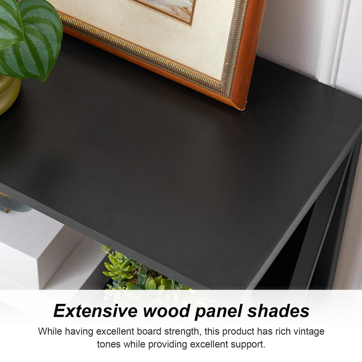 HOMISSUE Tall Bookshelf, 6-Tier Book Shelf, Rustic Wood Metal Bookshelves and Bookcases, Freestanding and Industrial Open Bookcase for Home Office, Living Room and Bedroom, Black HOMISSUE