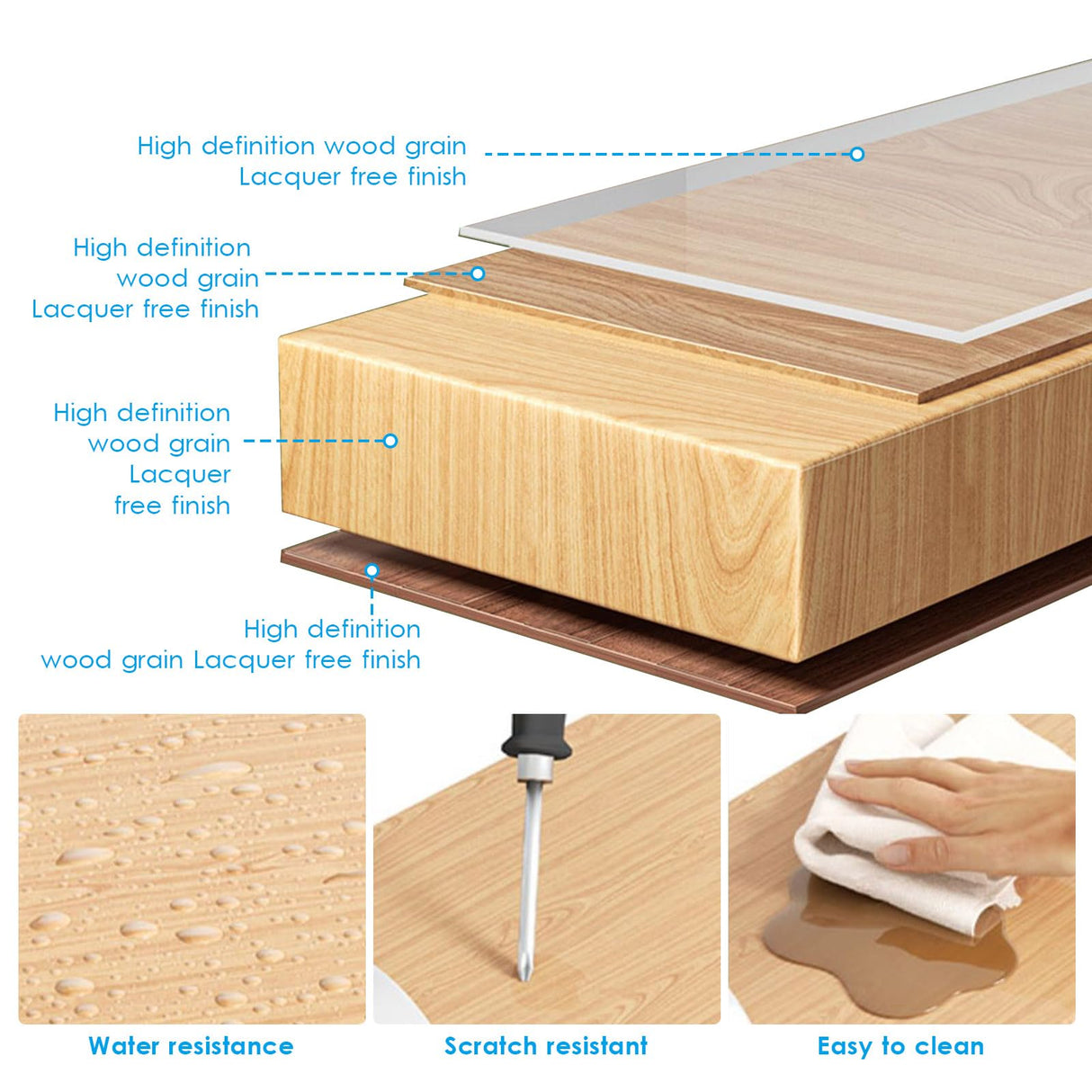 MiaJJooLi Stylish 2-Tier Wood Desktop Bookshelf Organiser for Home and Office MiaJJooLi