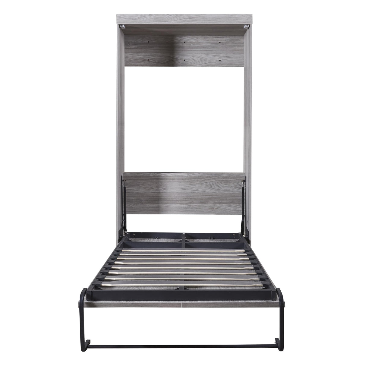 Harper & Bright Designs Twin Size Murphy Bed, can be Folded into a Cabinet, Gray Harper & Bright Designs