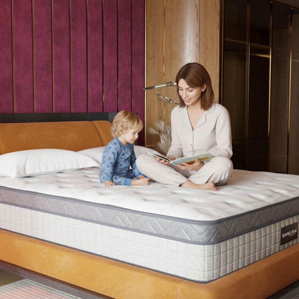 SAYREE 10 Inch Queen Hybrid Memory Foam Mattress in a Box – Cooling Gel, Medium Firm Support, CertiPUR-US & Oeko-TEX Certified, Pressure Relief for Back Pain SAYRE SLEEP