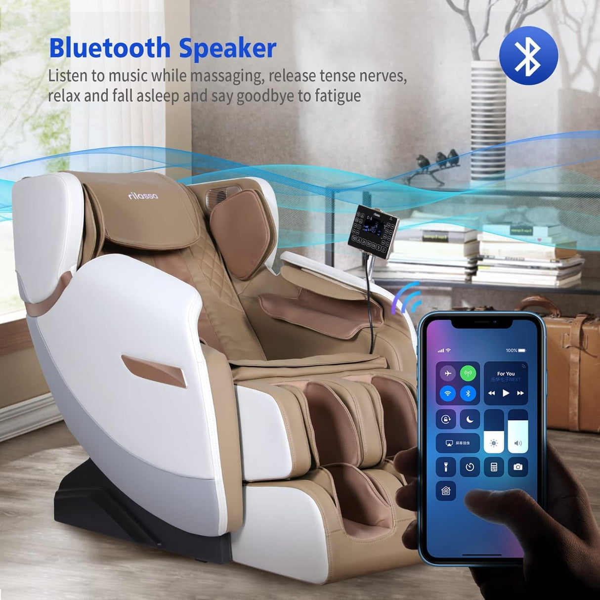 Massage Chair, 2025 Full Body Zero Gravity Massage Chairs, Shiatsu Massage Recliner Chair with Dual-core S Track, Airbags, Heating Therapy, Foot Rollers, Bluetooth Speaker OWAYS