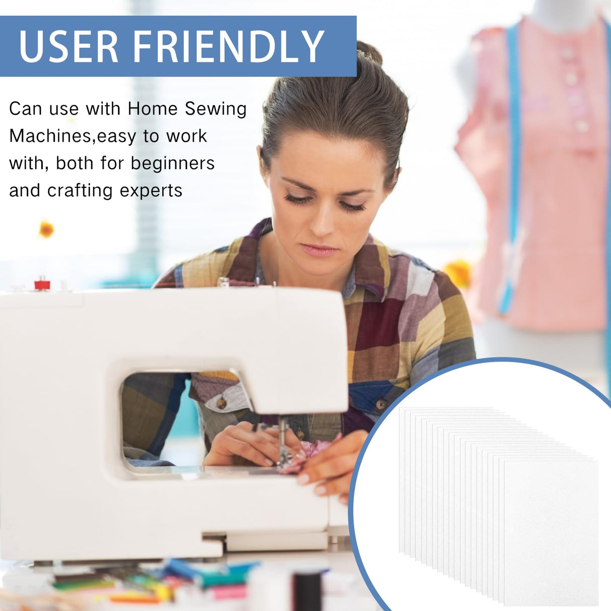 Innconee 30 Pcs Embroidery Puffy Foam 6 x 9 Inch 3mm EVA Foam Sheets for 3D Embroidery Crafts and Arts, Hand Sewing, DIY Projects, Cosplay Costumes, Quilting, Hats, Pillows, Bags(White) Innconee