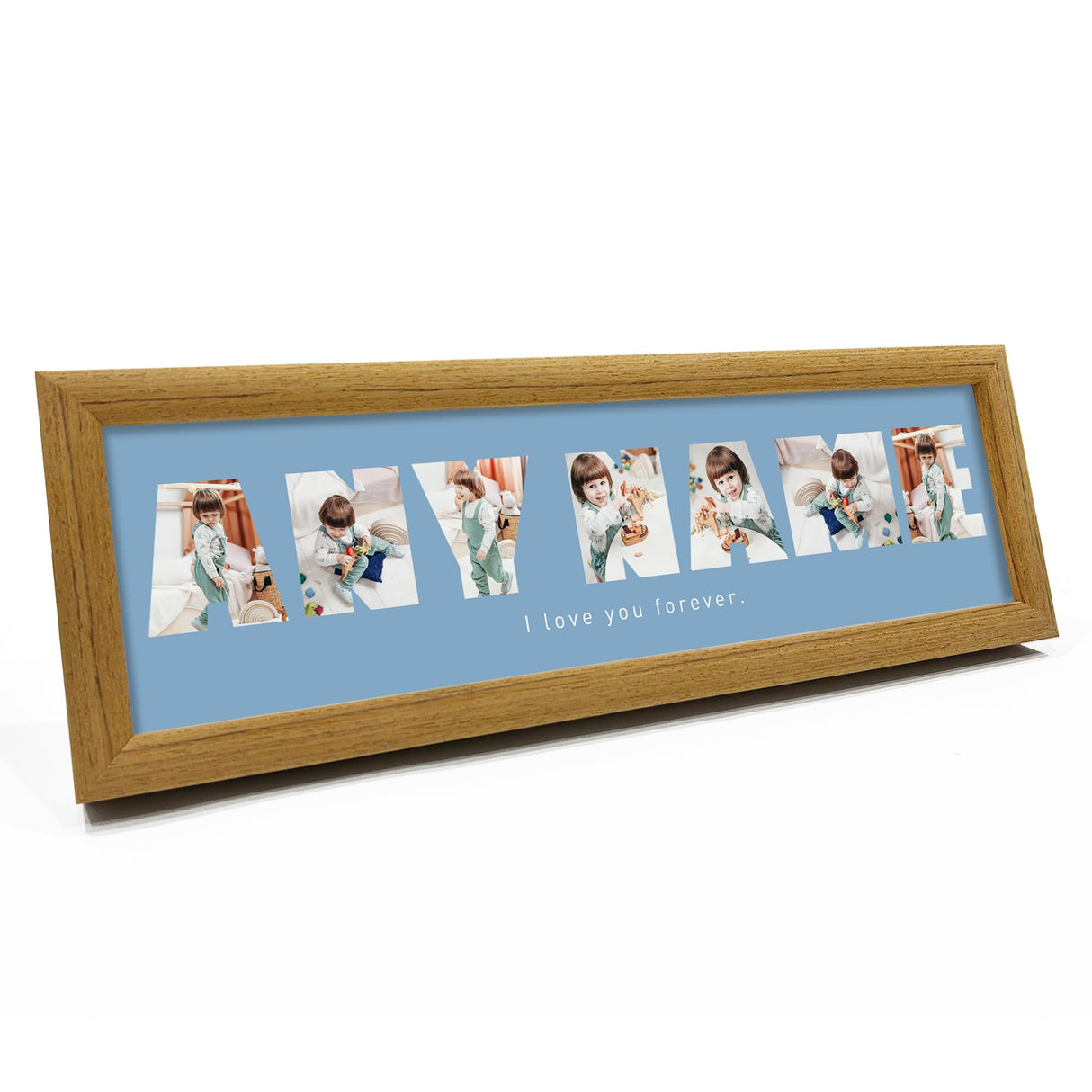 CUSTOM STEWARD Personalized Wooden Photo Frame, Personalized Custom Letter Collage Photo Frame with Name, Best Gift for Dad, Mom and Family,Desk or Wall Photo Collage Frame CUSTOM STEWARD