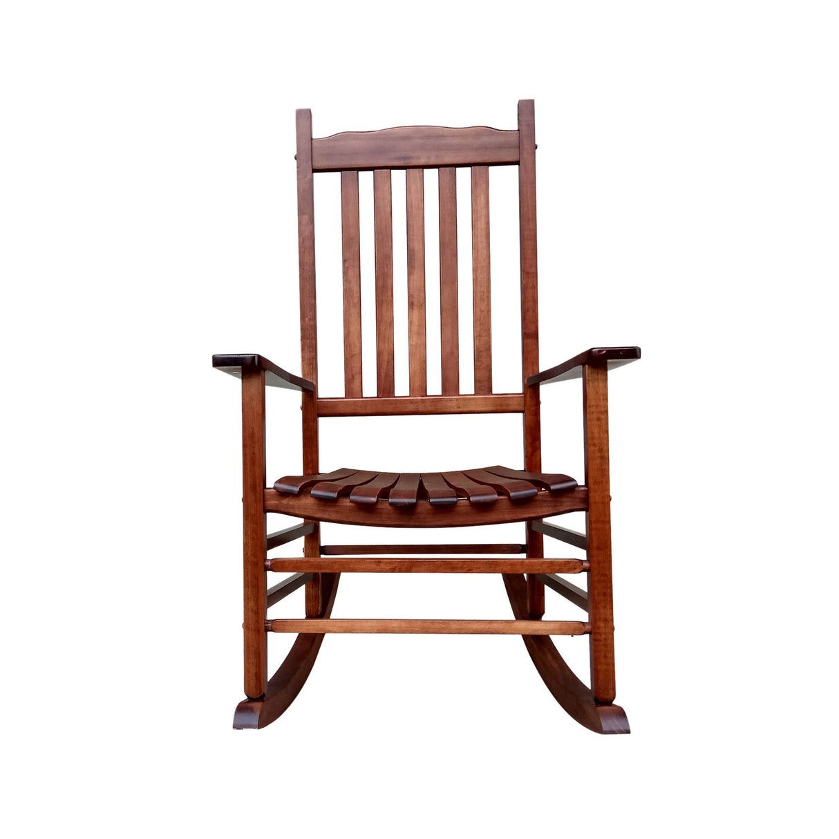Rocking Rocker - A001NT Natural Wood Porch Rocker/Outdoor Rocking Chair - Easy to Assemble - Comfortable Size - Outdoor or Indoor Use Rockingrocker