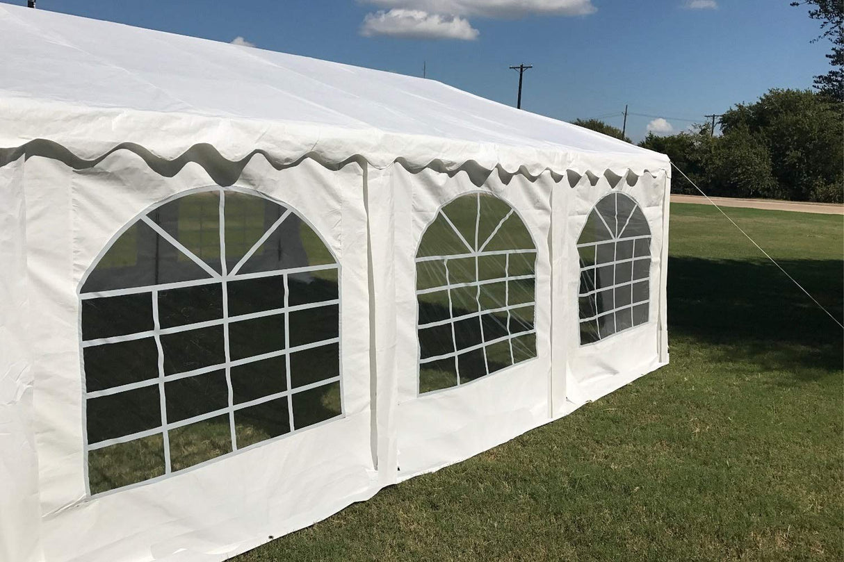 DELTA 20'x20' Budget PE Party Tent Heavy Duty Upgraded Galvanized Wedding Tent Canopy Big Tents Carport Outdoor Event DELTA
