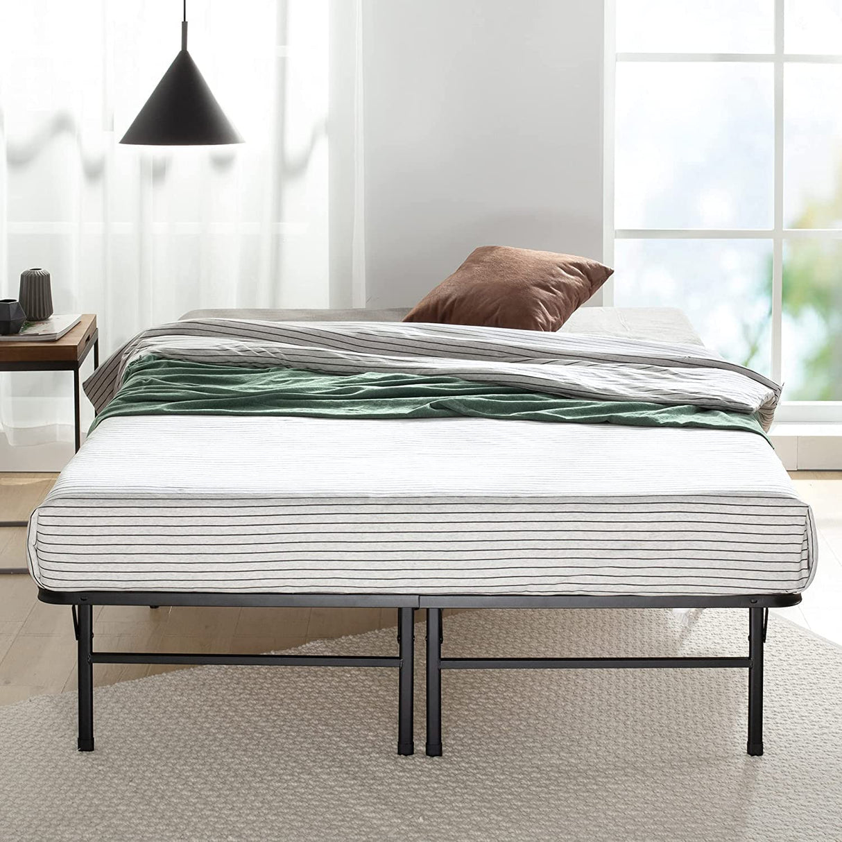 ZINUS SmartBase Heavy Duty Mattress Foundation, 14 Inch Metal Platform Bed Frame, No Box Spring Needed, Sturdy Steel Frame, Underbed Storage, Full Zinus