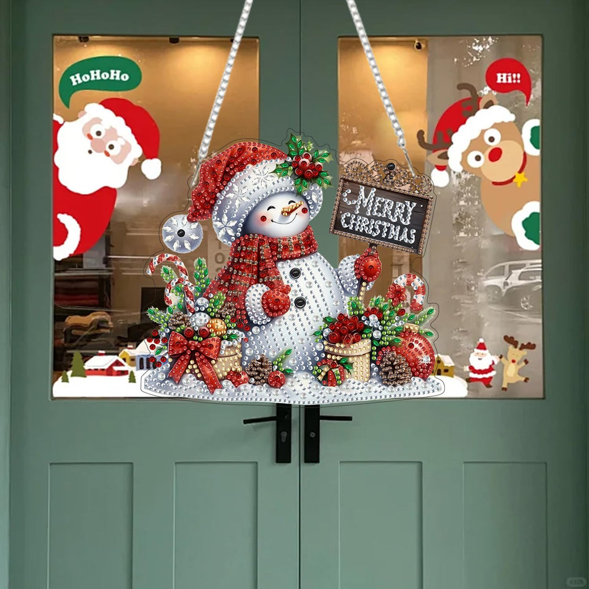ARPADAMO Christmas DIY 5D Tabletop Diamond Art Painting Kit,Desktop Ornament Special Shaped Rhinestone Desk Placement Ornament,Home Stand Up Gem Painting Craft Kit,Gift (Christmas Snowman) ARPADAMO