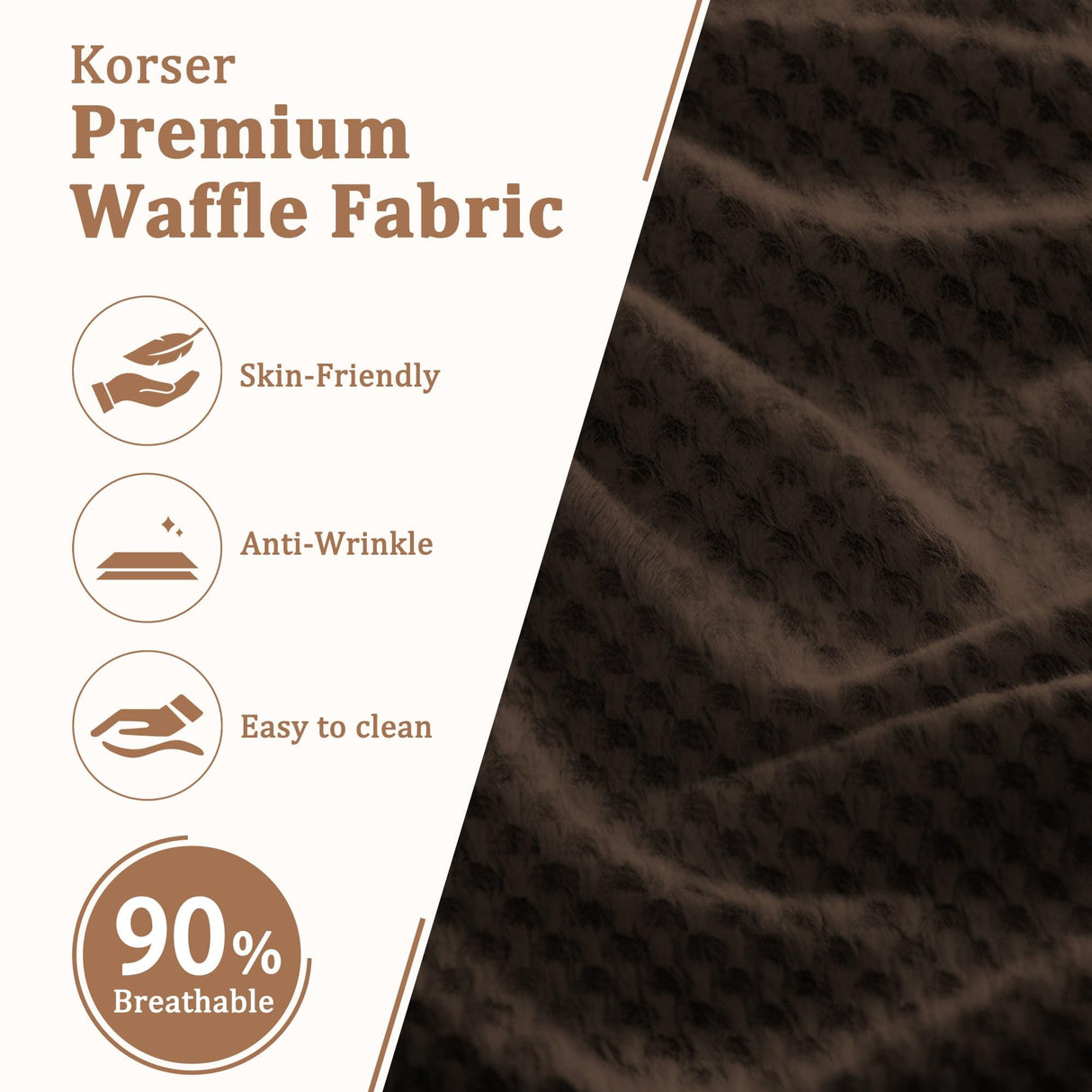 Korser Rocker Recliner Chairs for Adults, Swivel Rocking Chair with Heat and Massage, Modern Electric Recliner with Extra Wide, Waffle Fabric Massage Chair Recliner for Living Room, Bedroom Korser