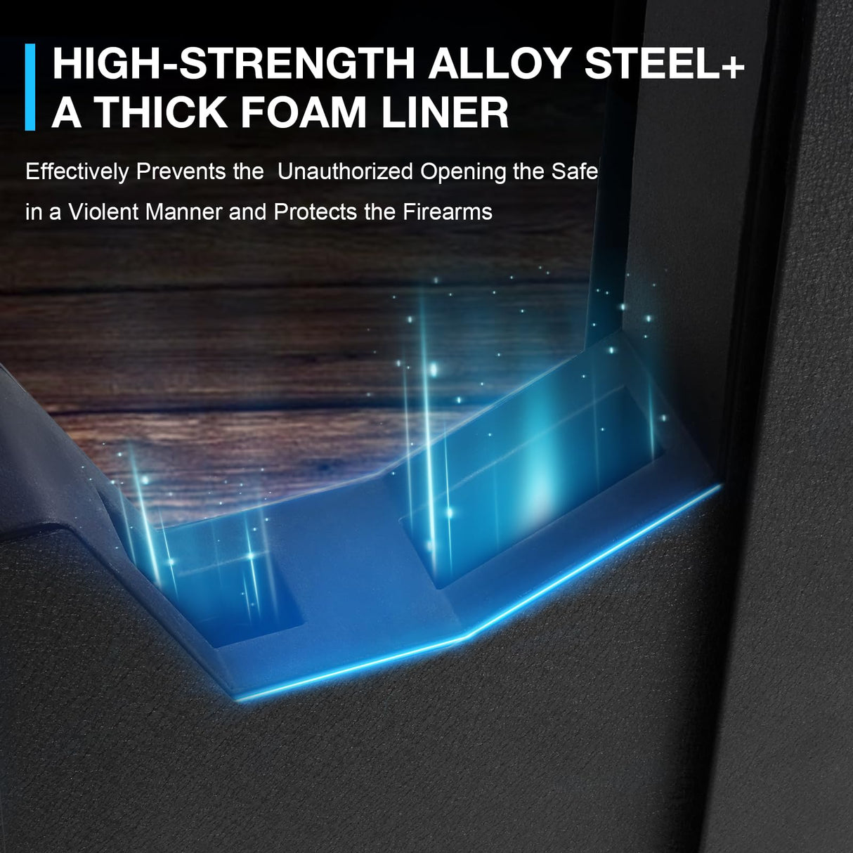 Mutak Gun Safe for Handgun, Slider Biometric Pistol Safe, 4 Ways Quick Access with APP/Fingerprint/PIN Code/KEY, Single Gun Safe for Nightstand Bedside Home,Wall, Dresser Mutak