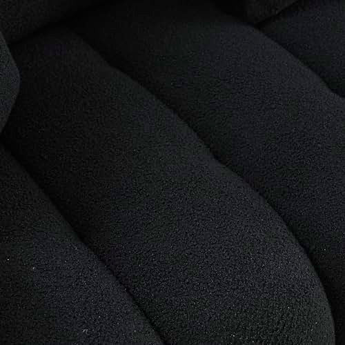 Deep Seat Teddy Fleece Loveseat Sofa with Wood Frame, 3 Seater Oversized Cloud Couch,Minimalist Style Boucle Upholstered Modular Sectional Sofa&Couches for Living Room Office Eafurn