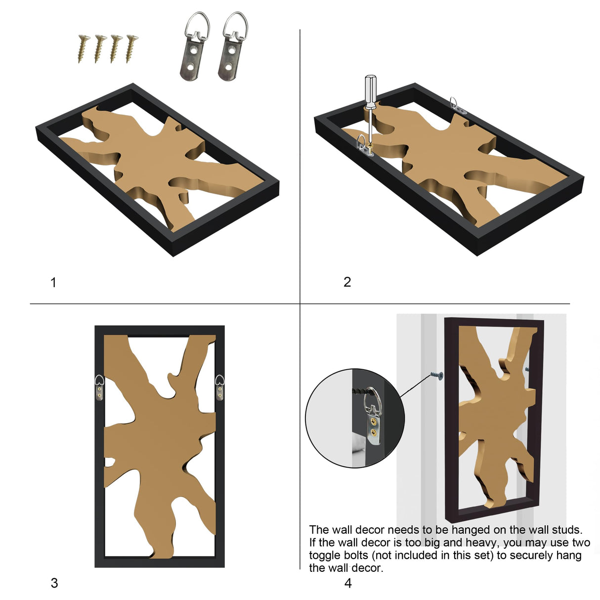 Warmaxx Teak Wood Rectangle Wall Art Decoration 31.6" x 15.8" Farmhouse Live Edge Wall Art Rustic Décor for Home Living Room Bedroom Office Handcrafted Wooden Flower Design Warmaxx