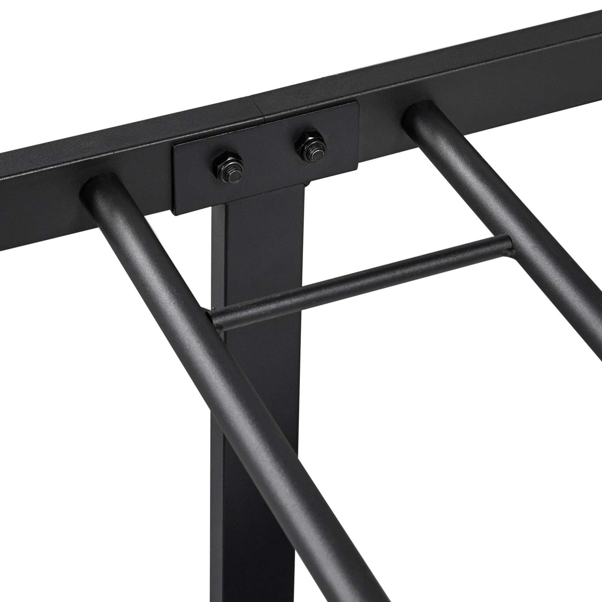 Topeakmart Victorian Style Queen Size Metal Bed Frame with Headboard and Under Bed Storage Topeakmart