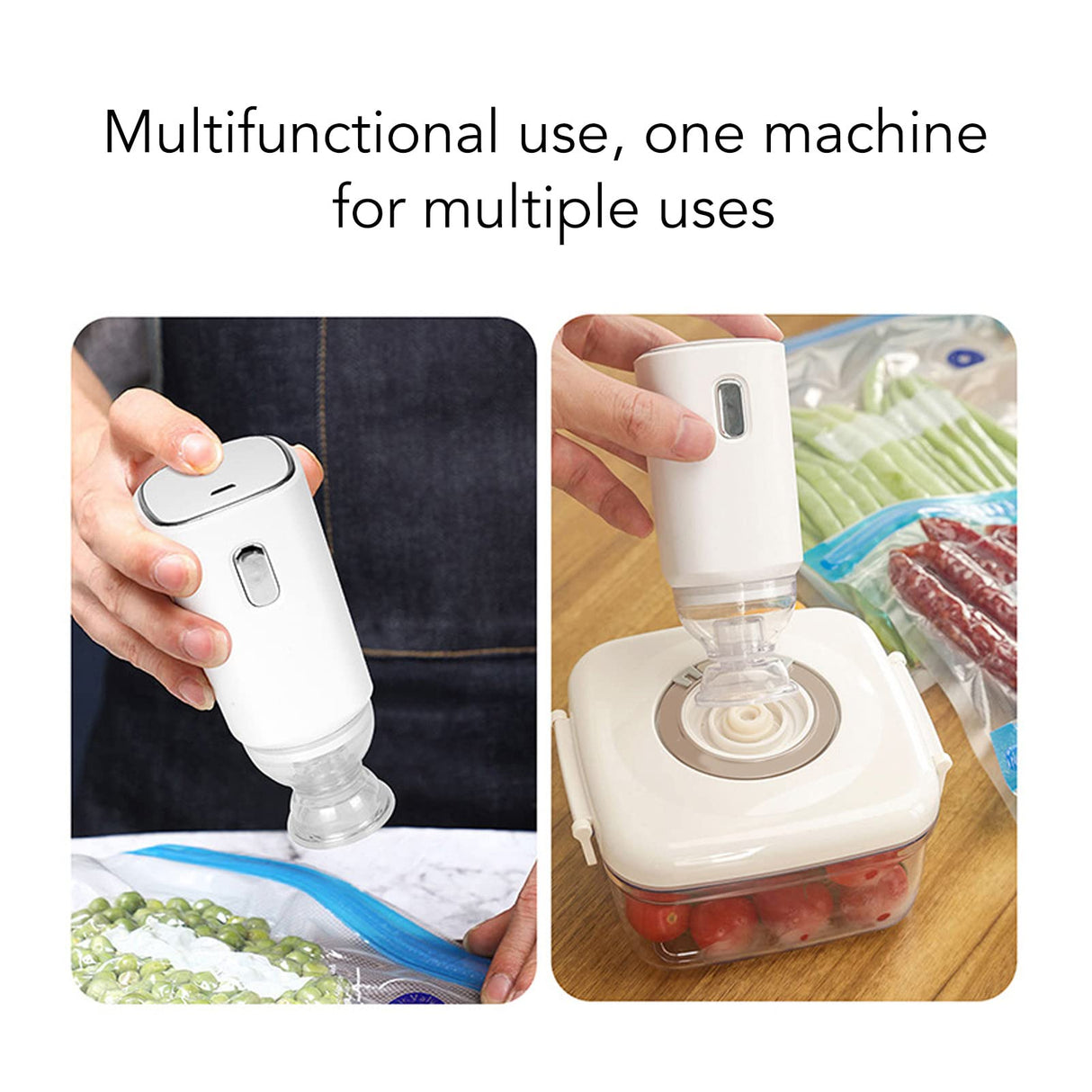 Electric Air Pump, 5V Cordless Rechargeable Portable Auto Vacuum Pump for Vacuum Storage Bags and 3D Printer Filament Storage Focket