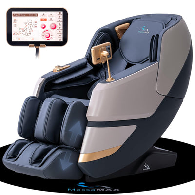 MassaMAX MT339 4D Massage Chair, Full Body Shiatsu Recliner with Auto Extendable Footrest, Zero Gravity, SL Track, Deep Yoga Stretch,15 Modes, AI Voice Control, Foot Rollers, and Heating (Magic Black)
