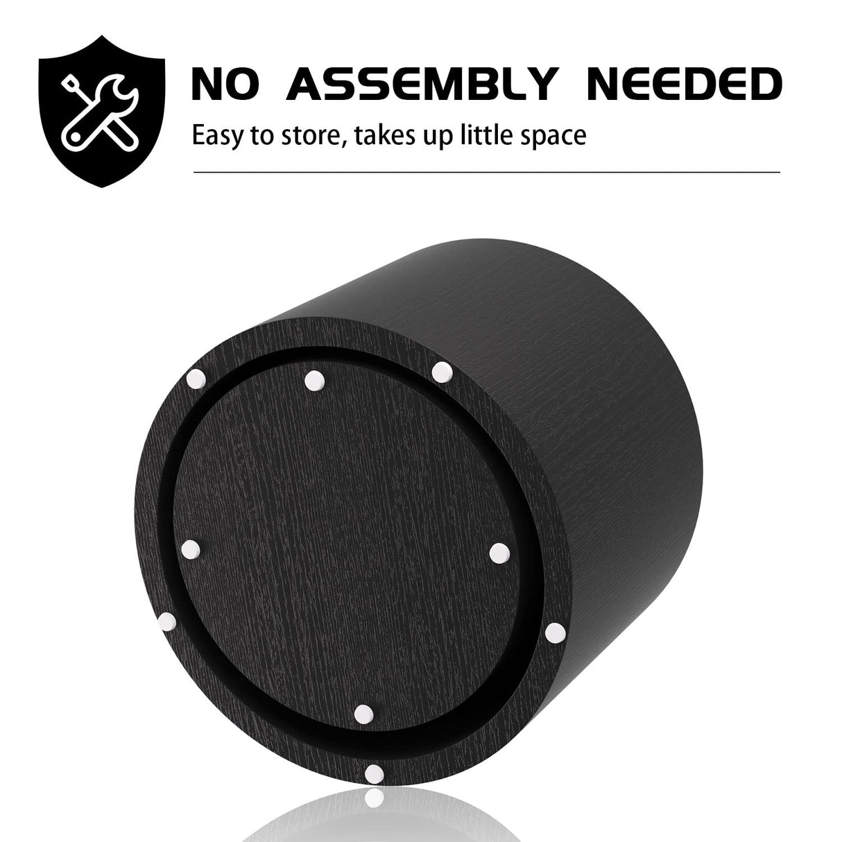 LyuHome Round Coffee Table Set of 2, Nesting Coffee Table and End Table Set Wood Small Circle Drum Side Table for Living Room Office, No Assembly LyuHome