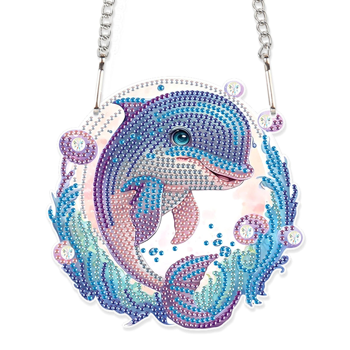 AiYuanzsh DIY 5D Dolphin Diamond Art Painting Hanging Sign Kits Special Shaped Diamond Art Window Hanging Ornament Pendants Home Garden Wall Door Hanging Kits Gift, HGJ152 AiYuanzsh
