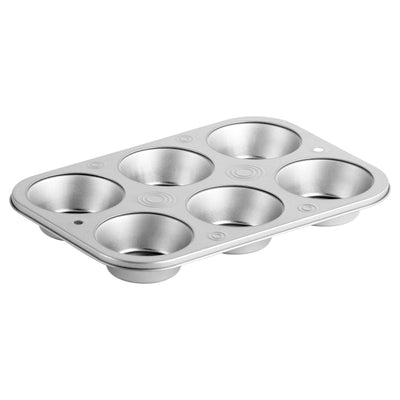 DecorRack Non-Stick Muffin Pan, 6-Cup, Bakeware for Baking Cupcakes (Pack of 1)