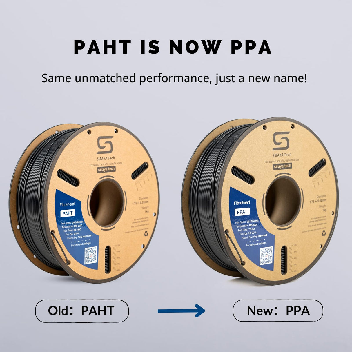 Siraya Tech Fibreheart PPA 3D Printing Filament - High Performance Polyphthalamide Nylon, Extreme Strength & Heat Resistance for Industrial & Engineering Applications - 1kg (2.2lbs) 1.75mm Siraya Tech