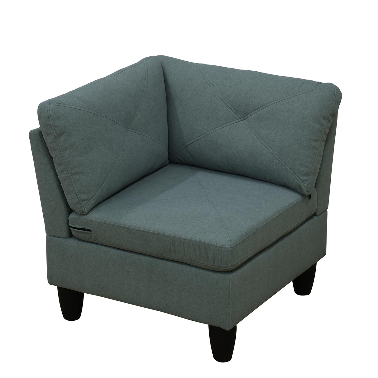 NicBex MZX-Emma-SF-00054-DX Sofa Couch, 4 Piece Set, Green NicBex