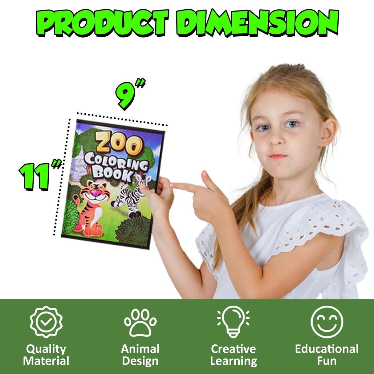 18Pcs Zoo Animal Coloring Books Bulk for Kids - 9"x11" Animal Party Favors with Jungle Safari Animals and Activity Sheets for Goodie Bags, Classrooms and Themed Birthday Supplies (Pack of 18) Bedwina