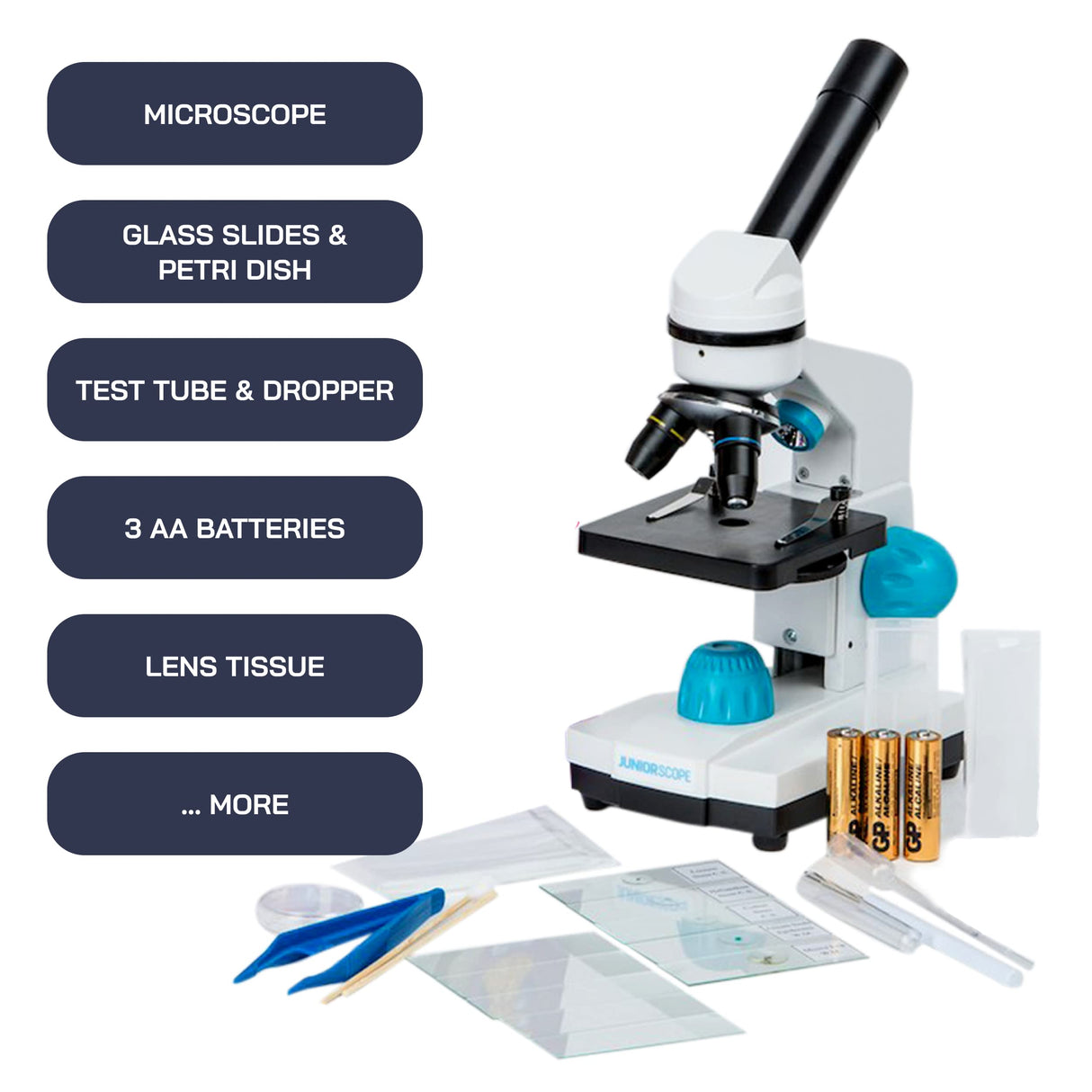 Omano Juniorscope Microscope for Kids – Microscope Kit for Kids 8+ for Science Microscope Experiments – Kids Microscope Kit That Encourage STEM Exploration – Beginner Microscope for Kids 8 and Up. Omano