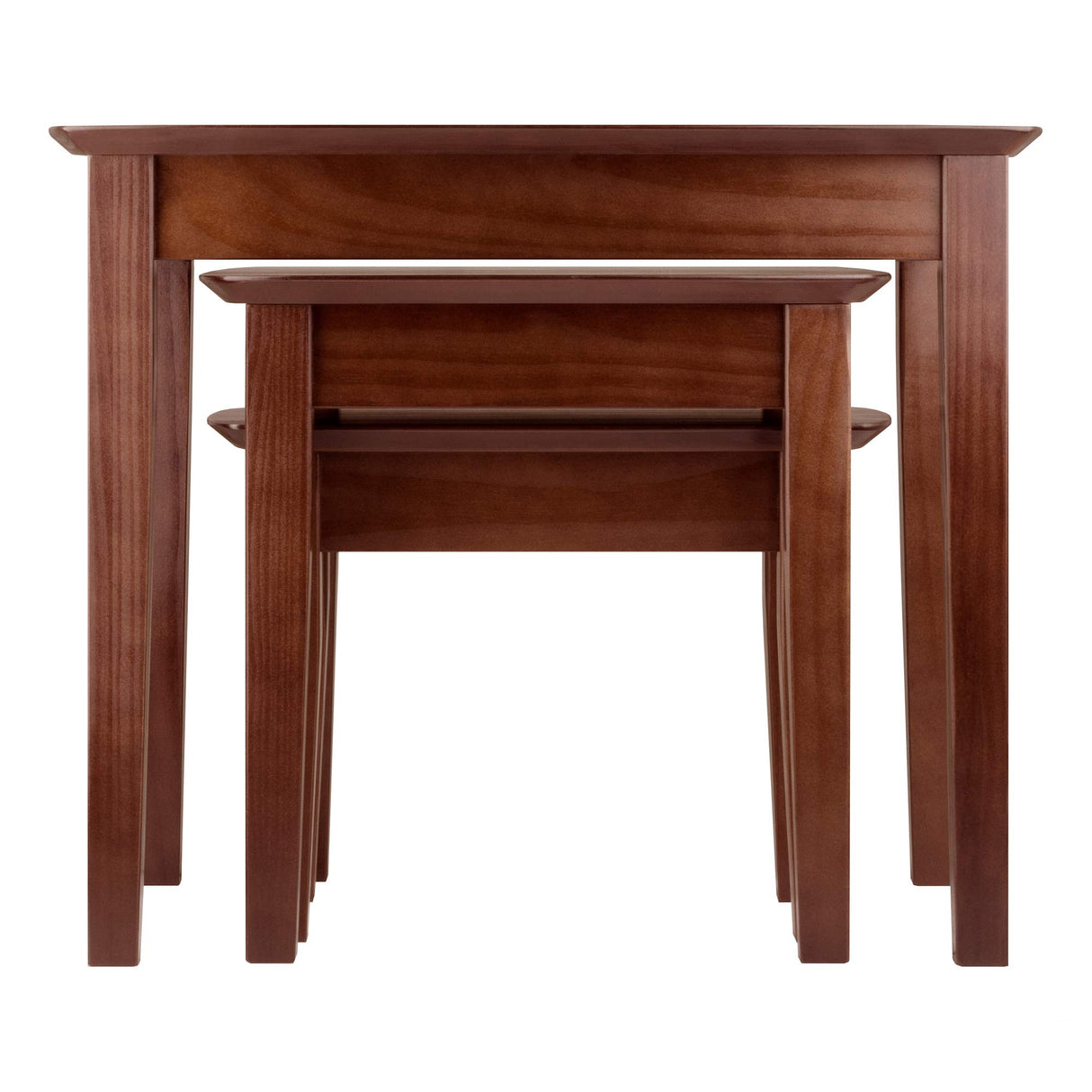 Winsome Bradley Nesting Tables, 21.9"H, 17.9"H, 14"H, Walnut Winsome