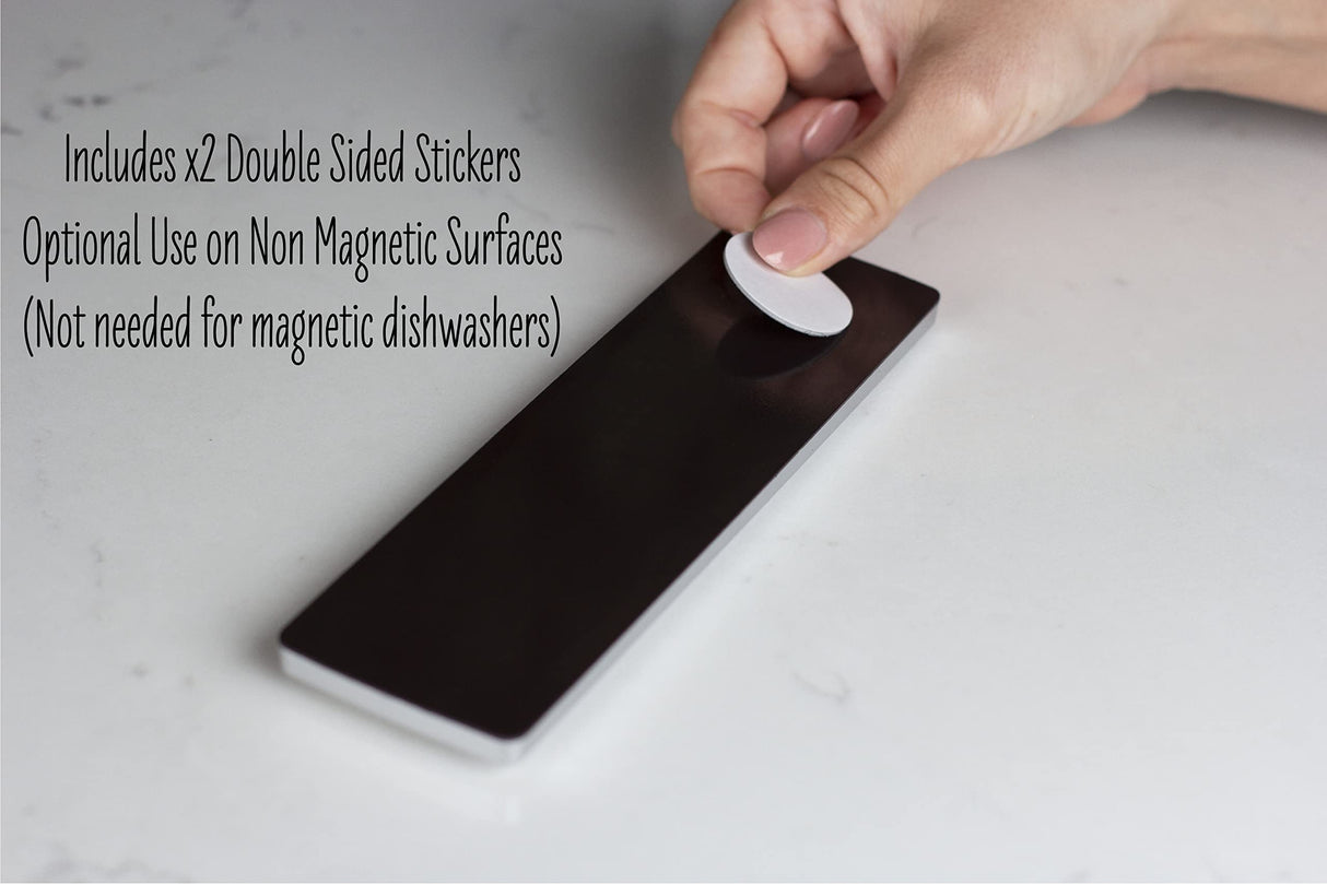 Dishwasher Magnet Clean Dirty Sign, Strong Universal Dirty Clean Dishwasher Magnet Indicator for Kitchen Organization, Slide Rustic Farmhouse Black and White Wood Brothers Bench