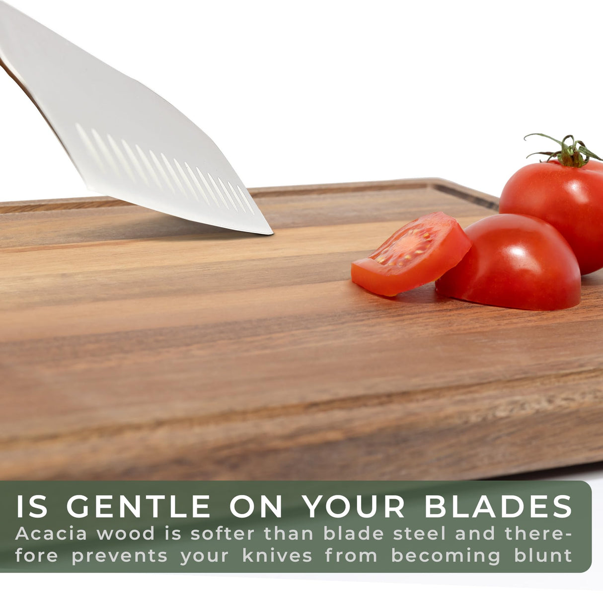 WALDWERK Cutting Board Set (15.75 x 12/13 x 9.5/10 x 7 in) out of Solid Acacia Wood - 0,8 in Thick Cutting Boards for Kitchen - Wood Cutting Boards (3 Boards) WALDWERK