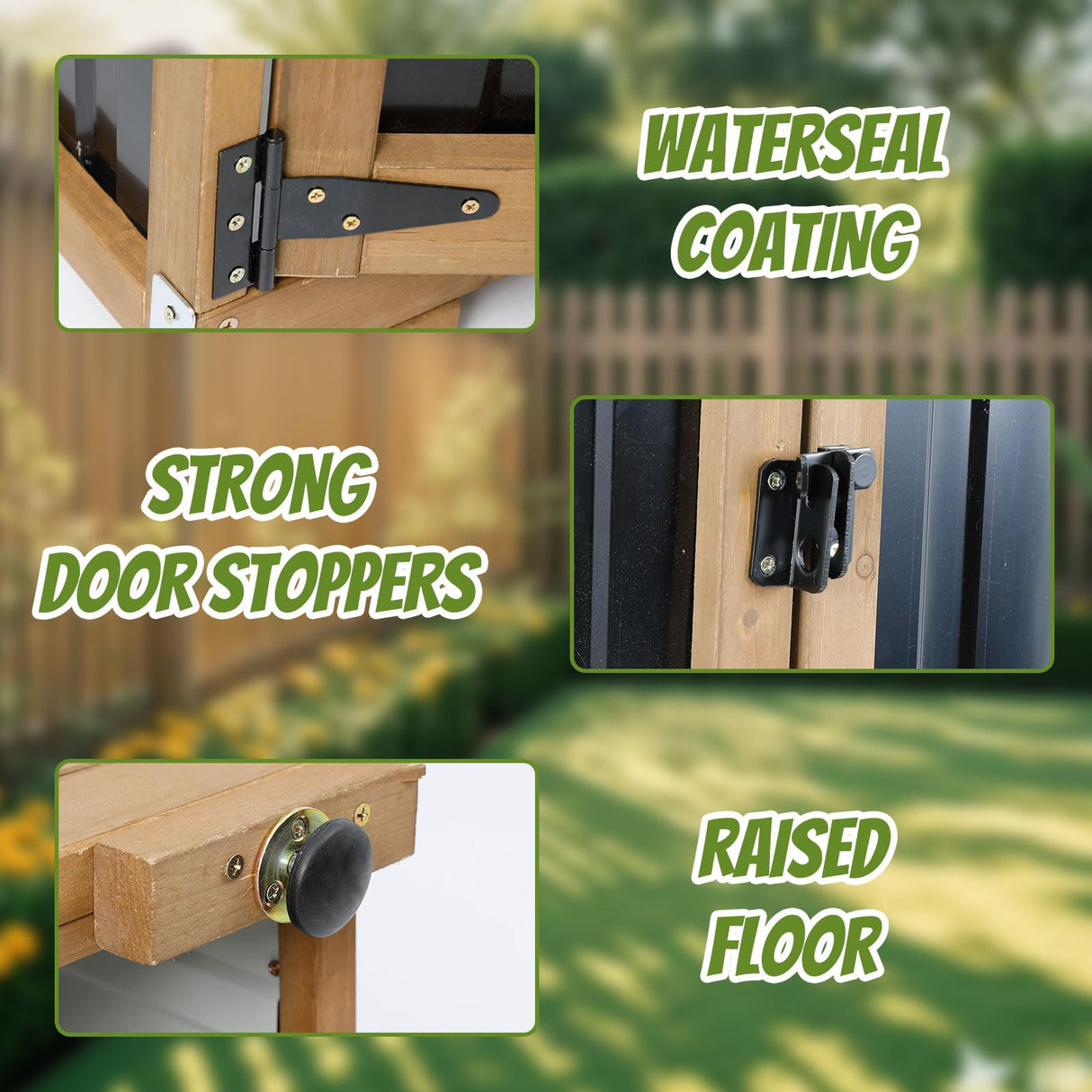 Outdoor Storage Cabinet,Wood & Metal Storage Shed with Lockable Doors & Adjustable Shelves,Vertical Outdoor Cabinets for Patio Backyard, Gardening Tools and Accessories,Brown Magazoopet