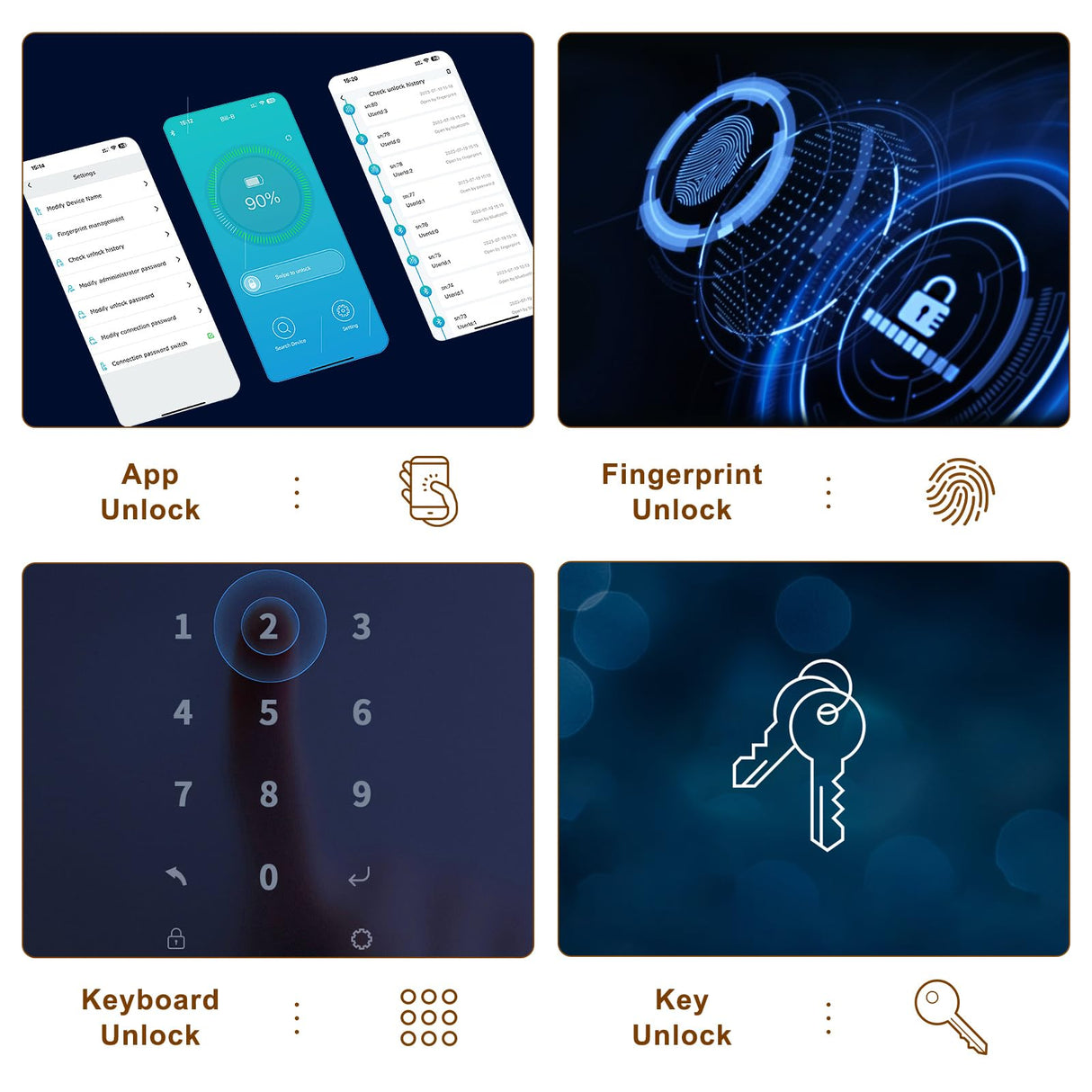Billconch Smart Gun Safe for Multiple Pistols - Biometric Automatic Lock Safe Box with LCD Display/Voice Guide/Foldable Gun Racks, Quick Access Unlock with Fingerprint/Keypad/Key/App BILLCONCH