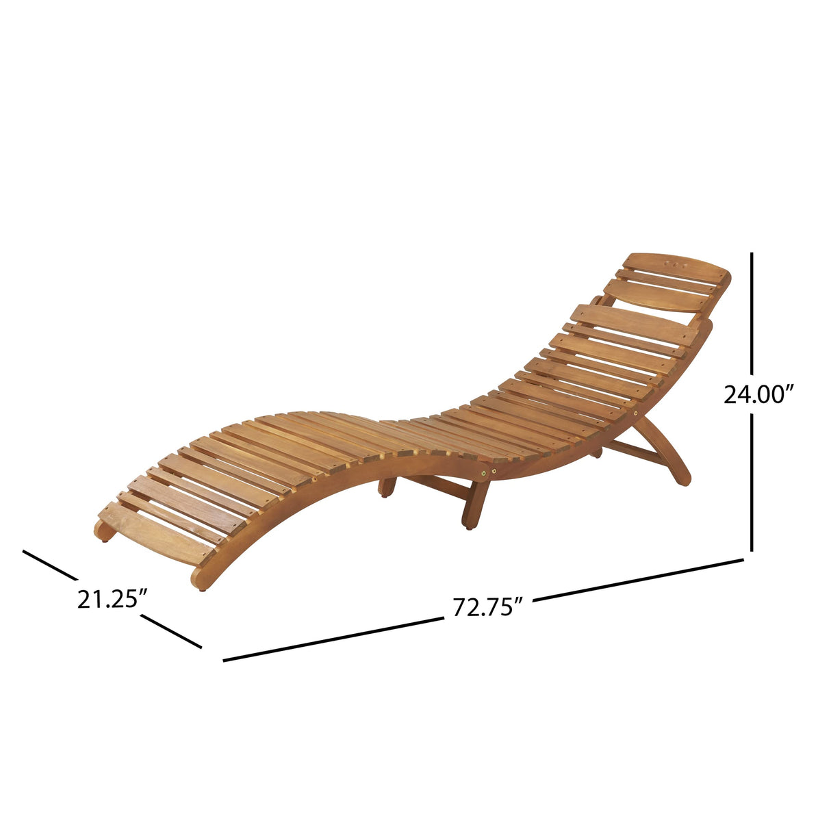 Christopher Knight Home Lahaina Wood Outdoor Chaise Lounge, Natural Yellow Christopher Knight Home