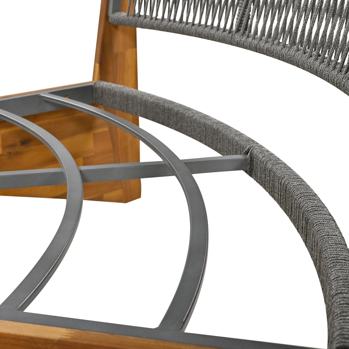 Quarte Outdoor Acacia Wood Round Sofa Set, Half-Moon Sectional Sets with Coffee Table,6-Person Seating Group for Garden, Deck (Beige/Half-Moon*A) Quarte