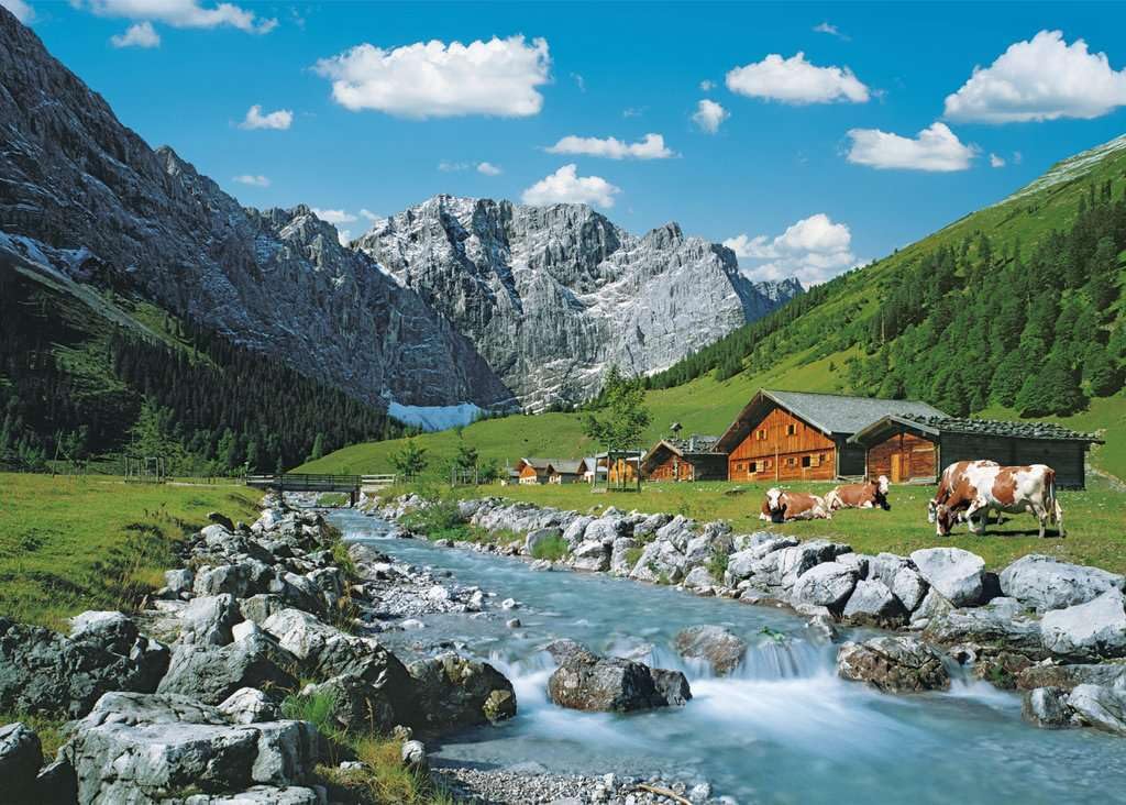 Ravensburger Austrian Mountains 1000 Piece Jigsaw Puzzle for Adults | Unique, Pieces | Anti-Glare Surface | FSC Certified, Eco-Friendly | Amazon Exclusive Ravensburger