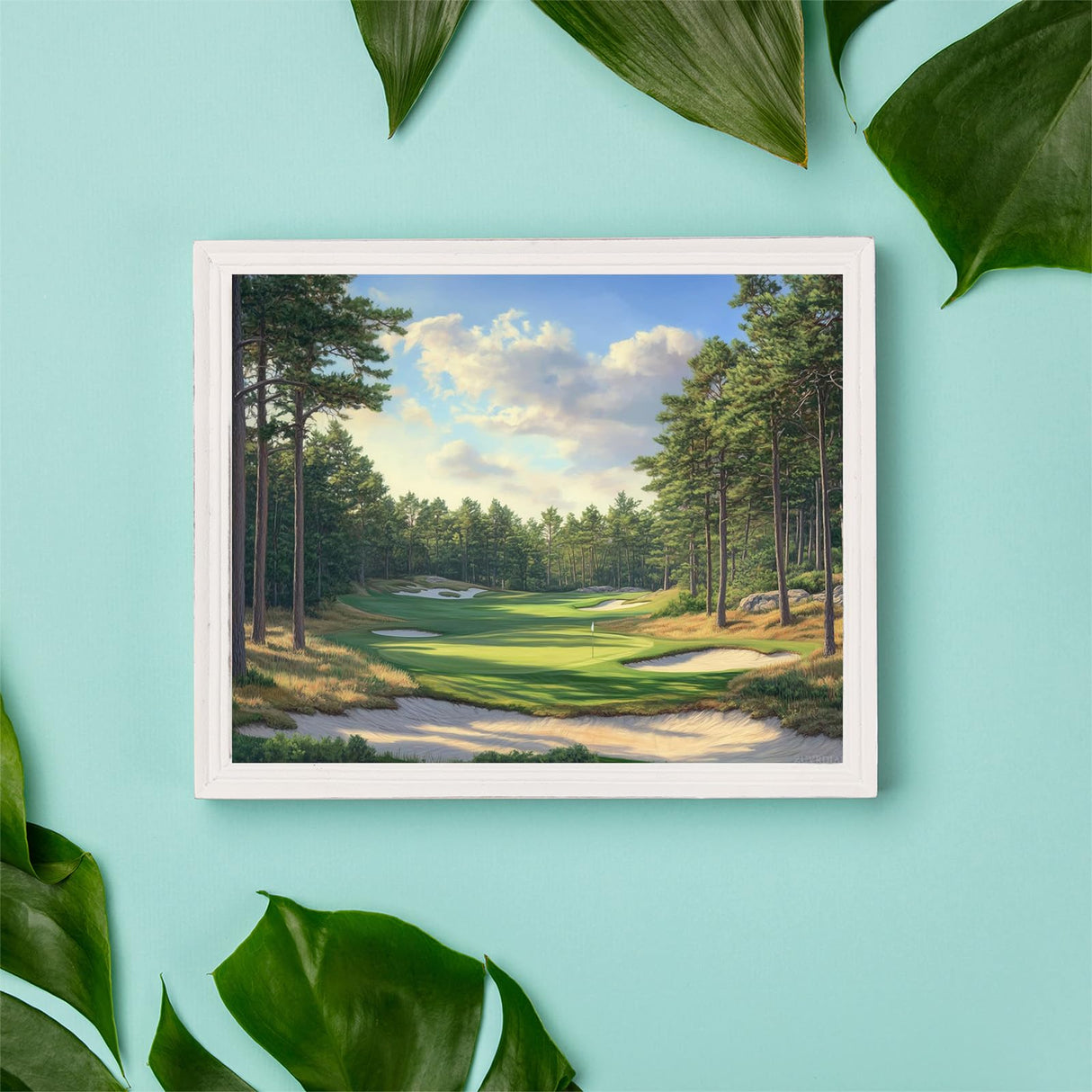 ZUVRDIAI Golf Course Paint by Numbers for Adults Beginner, Golf Club Paint by Number on Canvas Without Frame, Acrylic DIY Oil Painting for Holiday Gift Home Decor Golf Sport Artwork(16x20Inch) ZUVRDIAI
