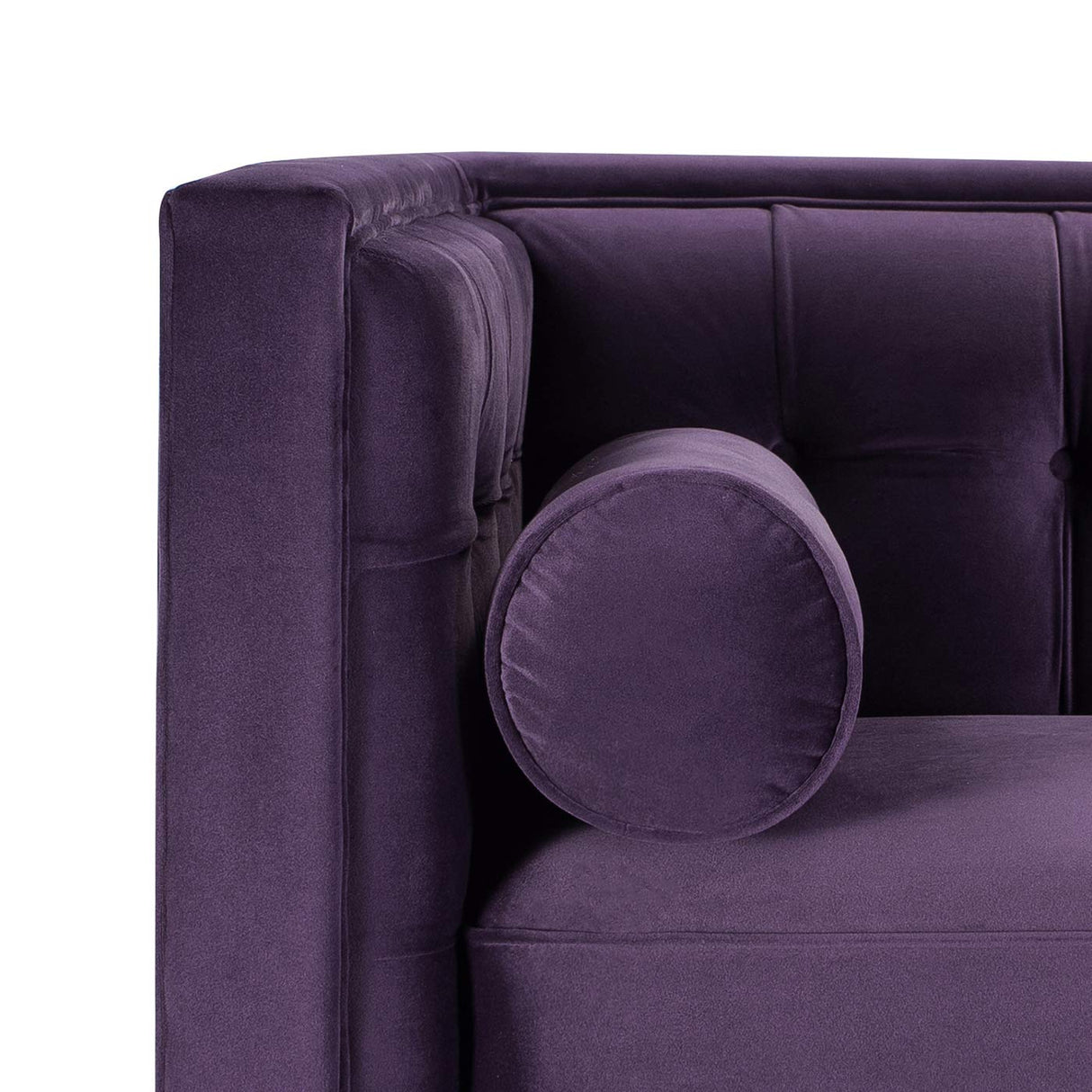 Jennifer Taylor Home Kinsley 84" Modern Tuxedo Tufted Sofa, Purple Velvet Jennifer Taylor Home