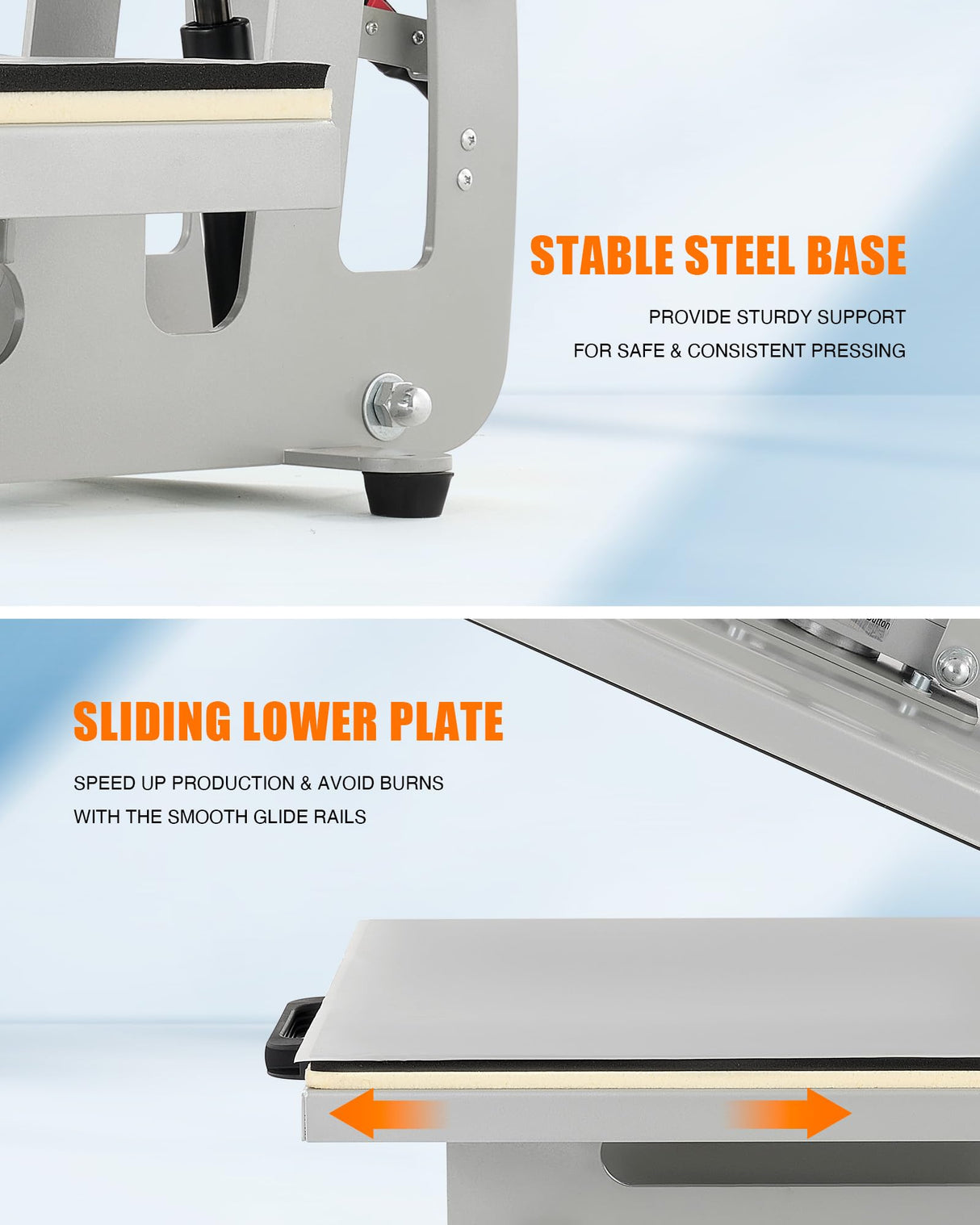 CREWORKS Auto Open Heat Press Machine, 16"x20" Clamshell Heat Press with Slide Out Base, 1600W Digital Sublimation Printer for T Shirts Bags Mouse Pads More, Heat Transfer Machine for Gifts Business CREWORKS