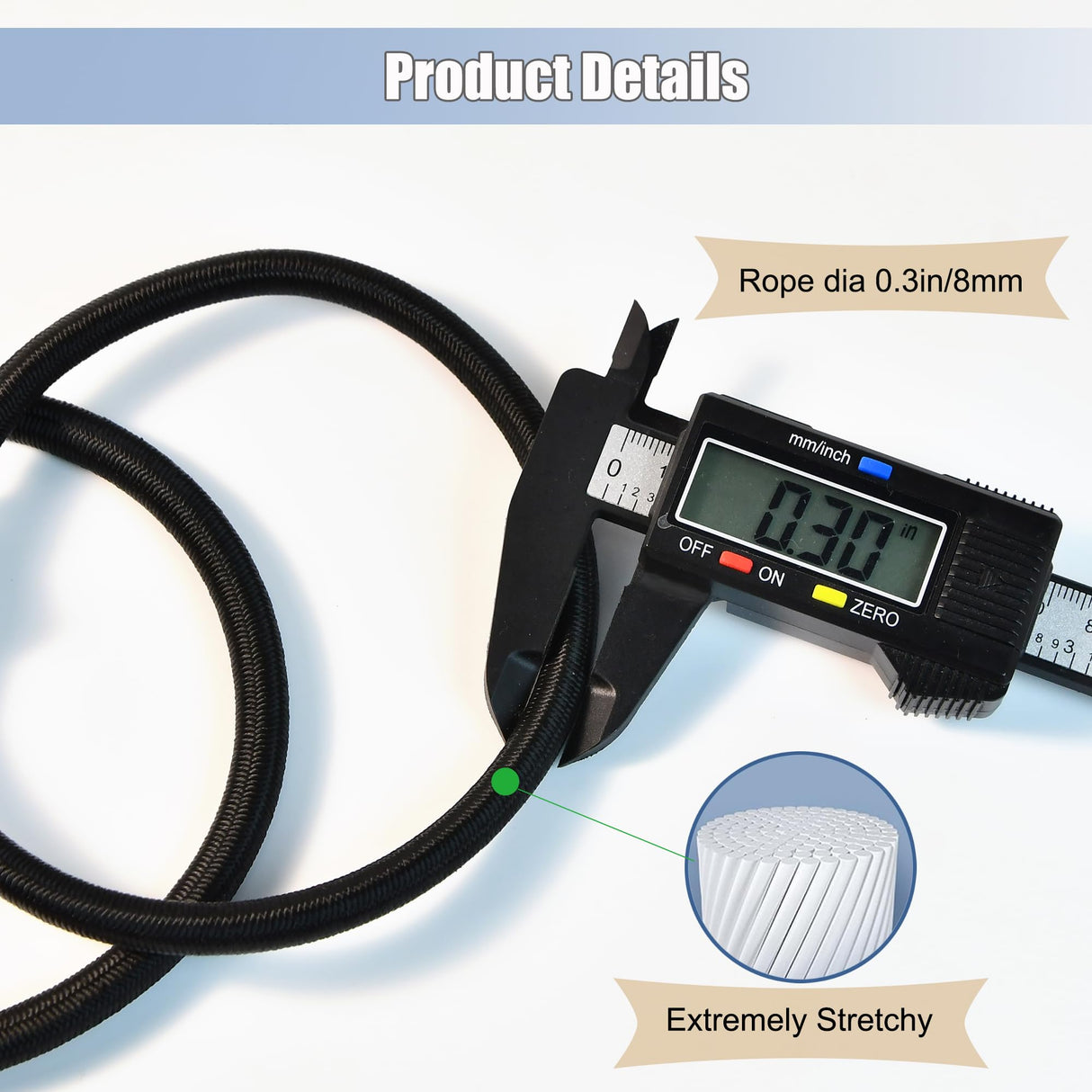 Trampoline Replacement Bungee Ropes –15 PCS 8.5in Heavy-Duty Elastic Cords for Trampoline Repair, Durable Jumping Mat Accessories, Fits 12-16 ft Round Trampolines, Include 1 PCS Install Puller Tool ECEOCC