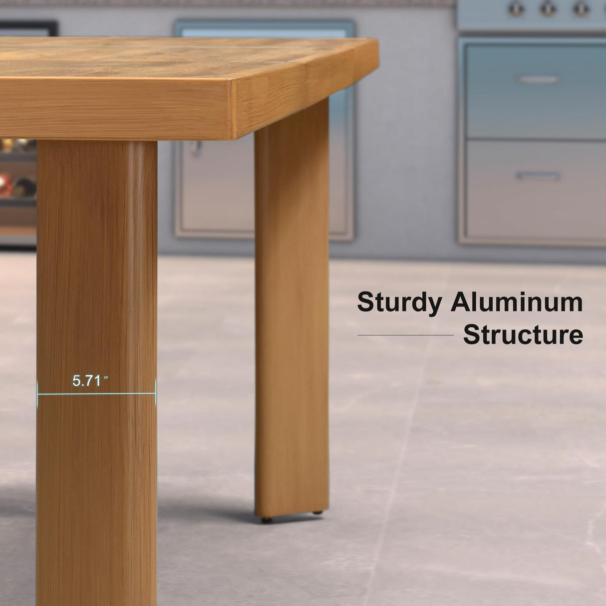 PURPLE LEAF 13 Pieces Patio Dining Set Aluminum Rectangular Table and Wicker Chairs with Cushions for Kitchen Porch Garden Modern Outdoor Furniture Sets, Teak PURPLE LEAF